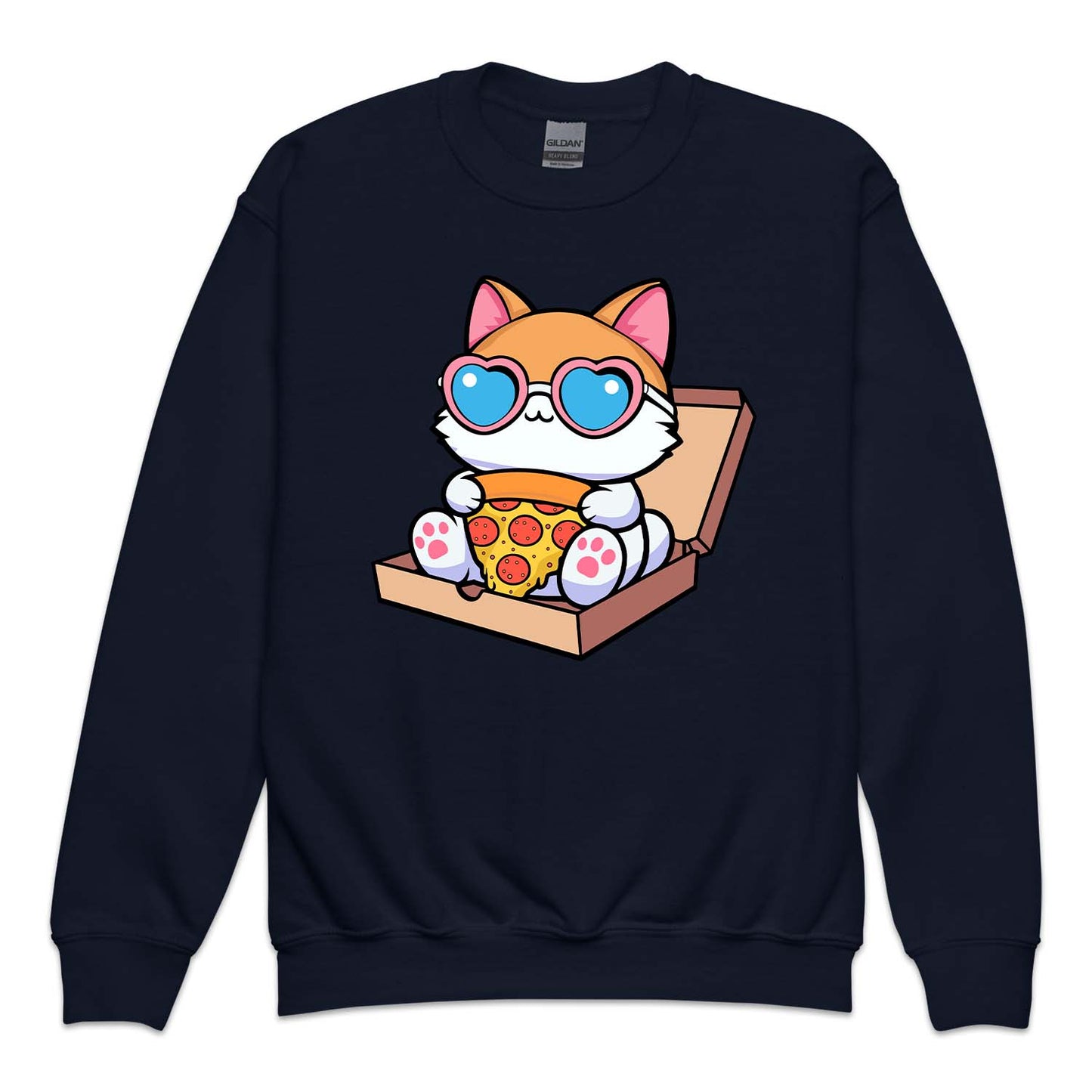 Cat Eating Pizza Funny Cat Pizza Party | PRODUCT CODE: FELINEATPZ