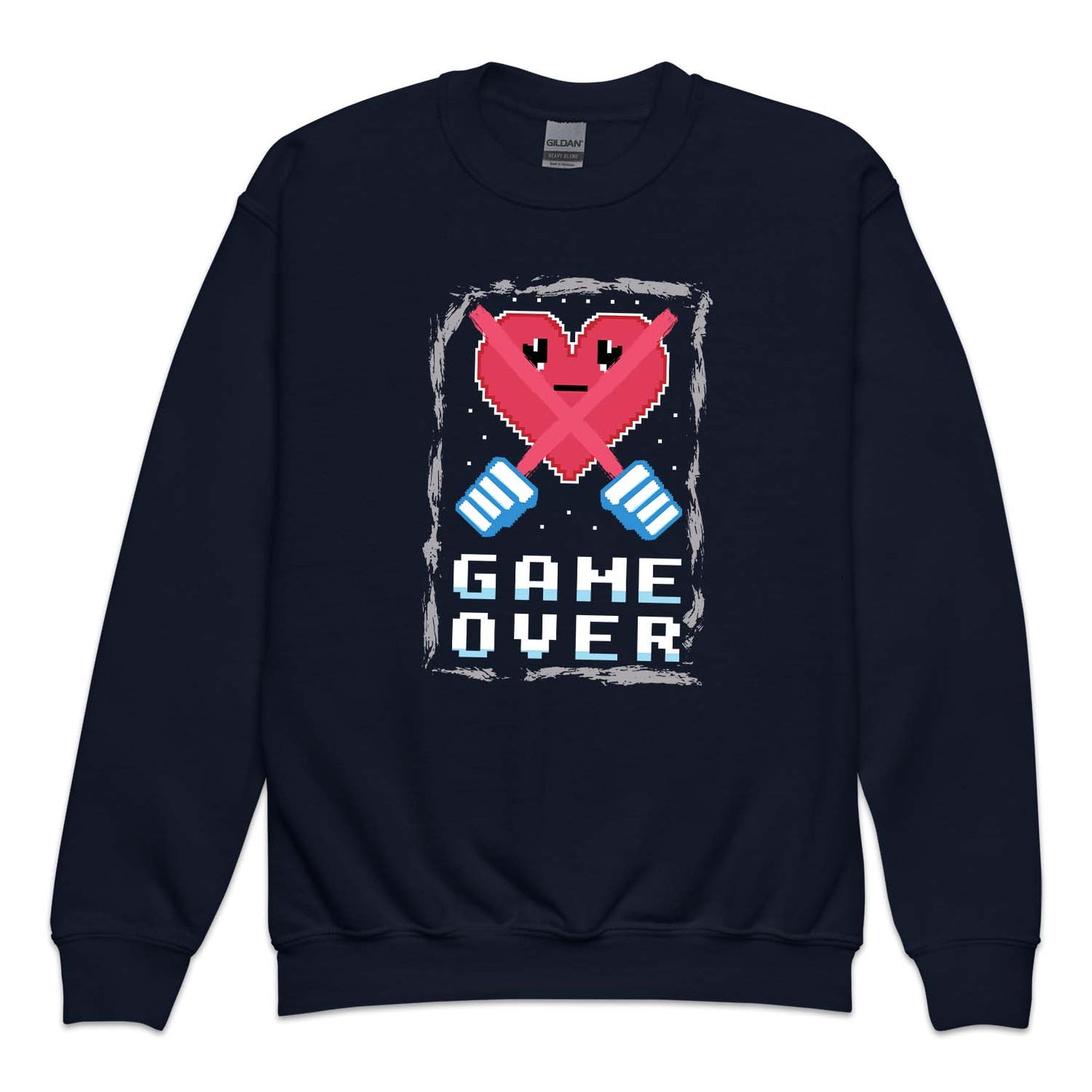 Retro Pixel Heart Game Over Arcade Style | PRODUCT CODE: PLXEHRTGMO