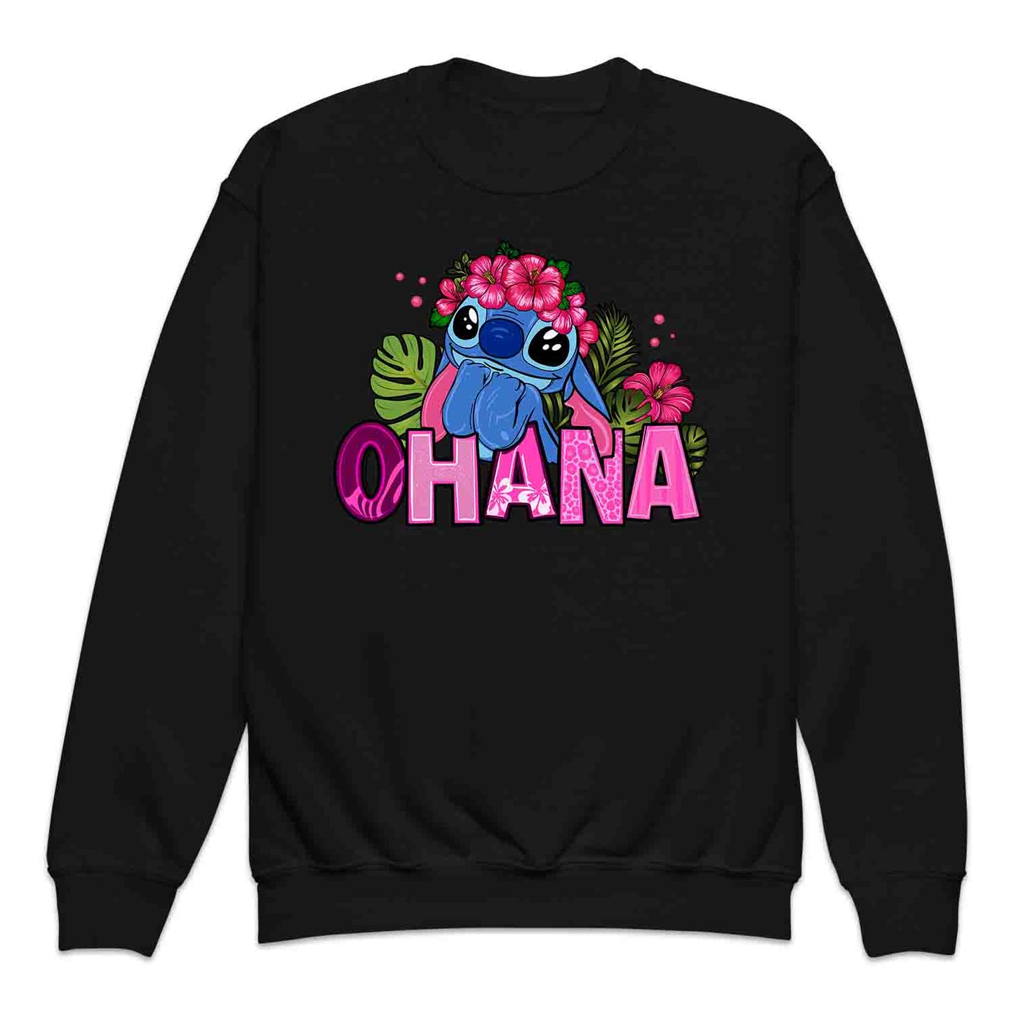 Stitch Ohana Kids T-Shirt – Tropical Disney Floral Tee for Lilo & Stitch Fans, Hawaiian Family Vacation Shirt | PRODUCT CODE: ODSAHQEW