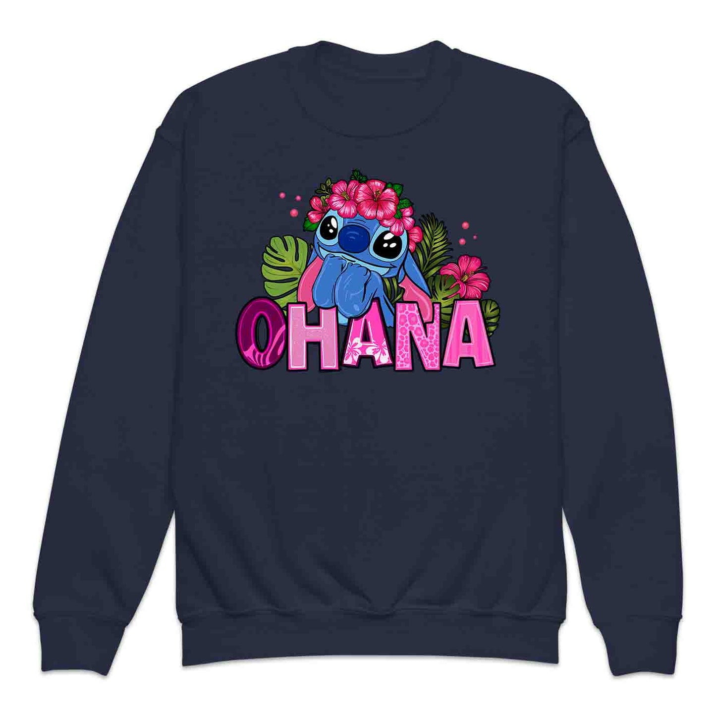 Stitch Ohana Kids T-Shirt – Tropical Disney Floral Tee for Lilo & Stitch Fans, Hawaiian Family Vacation Shirt | PRODUCT CODE: ODSAHQEW