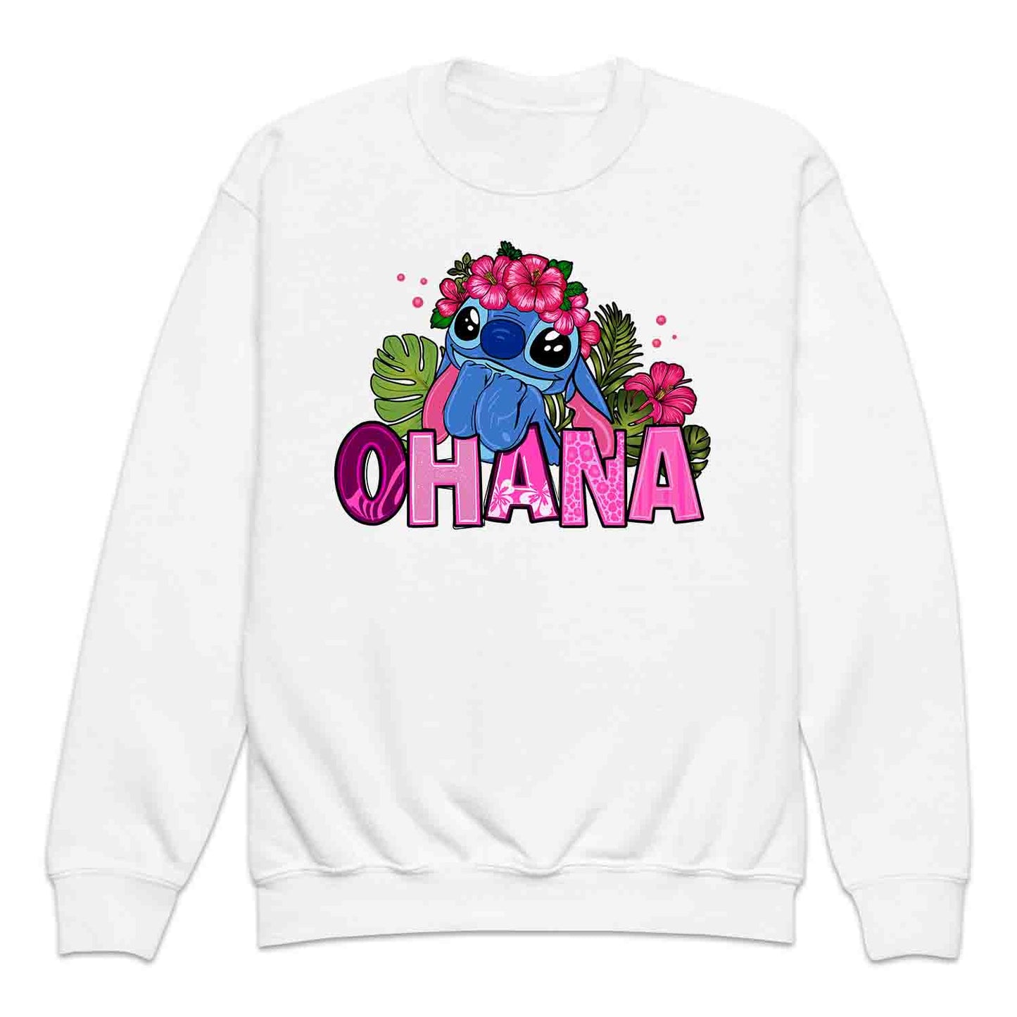 Stitch Ohana Kids T-Shirt – Tropical Disney Floral Tee for Lilo & Stitch Fans, Hawaiian Family Vacation Shirt | PRODUCT CODE: ODSAHQEW