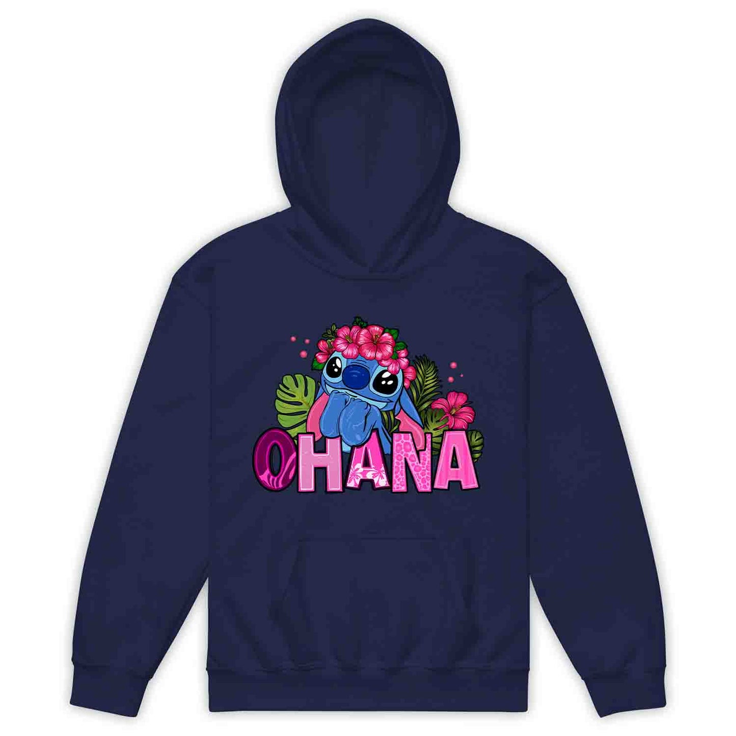 Stitch Ohana Kids T-Shirt – Tropical Disney Floral Tee for Lilo & Stitch Fans, Hawaiian Family Vacation Shirt | PRODUCT CODE: ODSAHQEW