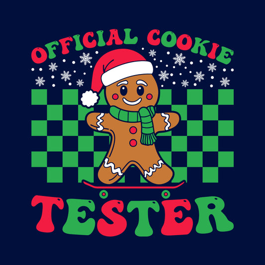 Official Cookie Tester Christmas Gingerbread Man Skateboarding Xmas | PRODUCT CODE: OFCLTSREKIGN