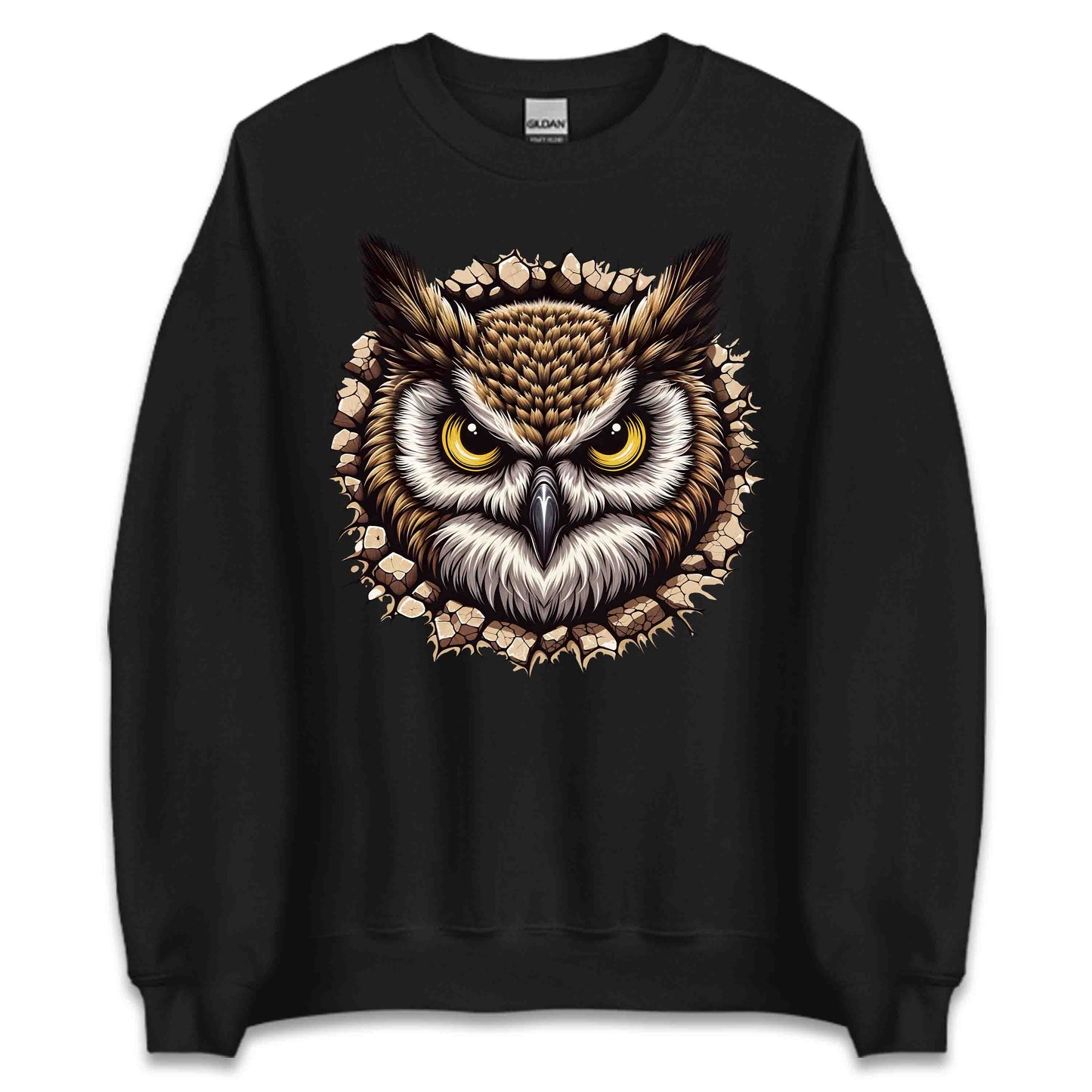 Owl Breaking Through Wall 3D Realistic Owl Nature Enthusiasts | PRODUCT CODE: OLWBRKNLANTUE