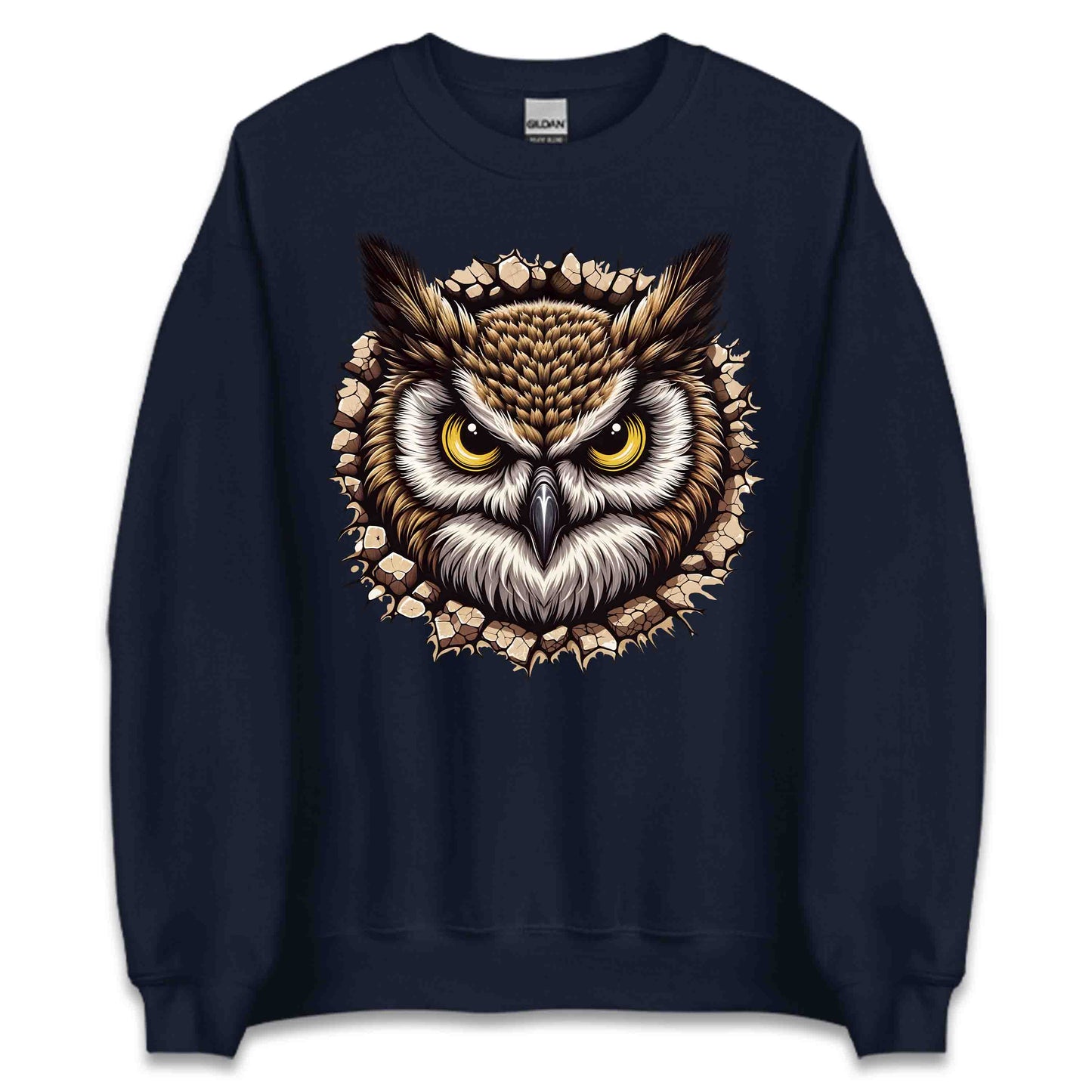 Owl Breaking Through Wall 3D Realistic Owl Nature Enthusiasts | PRODUCT CODE: OLWBRKNLANTUE