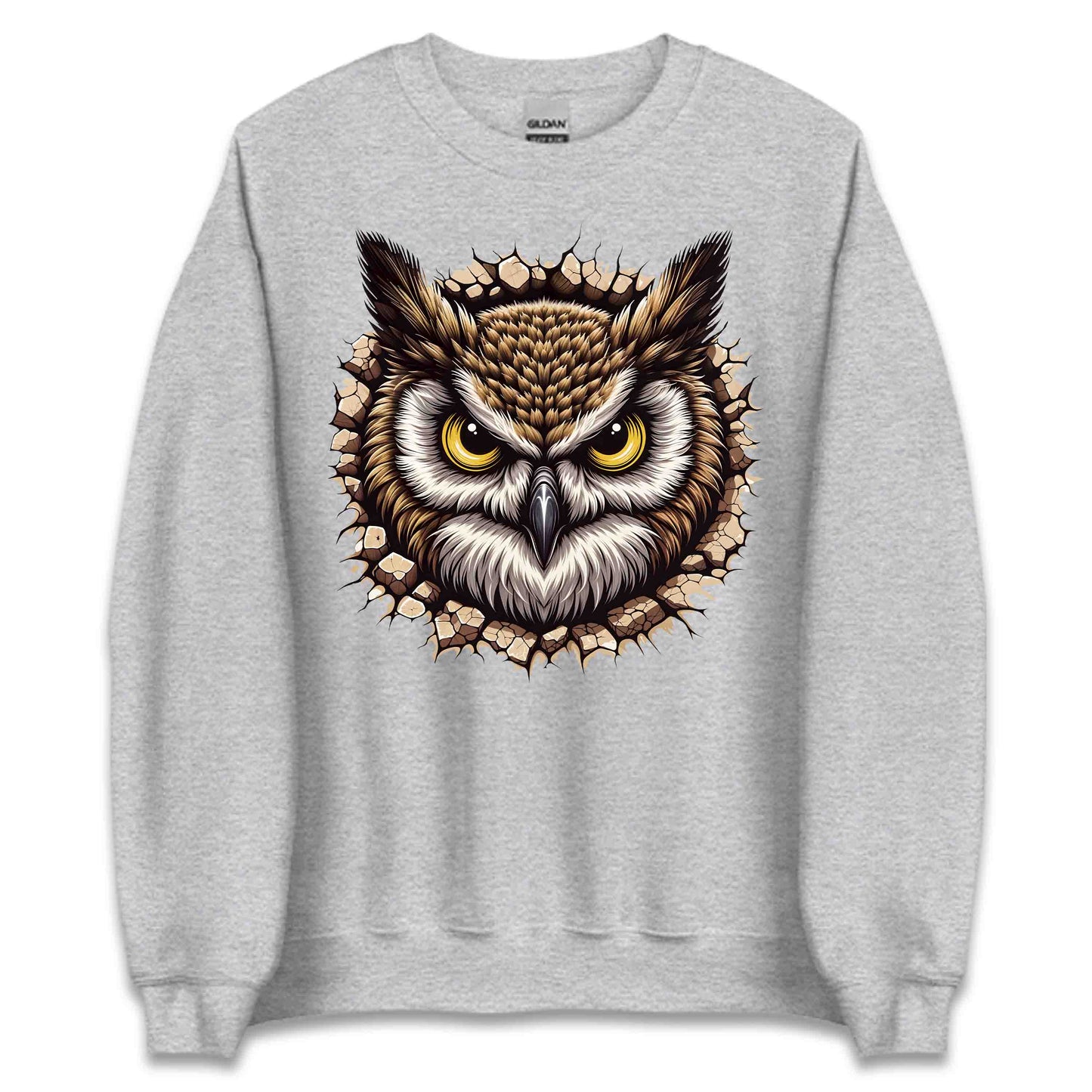 Owl Breaking Through Wall 3D Realistic Owl Nature Enthusiasts | PRODUCT CODE: OLWBRKNLANTUE