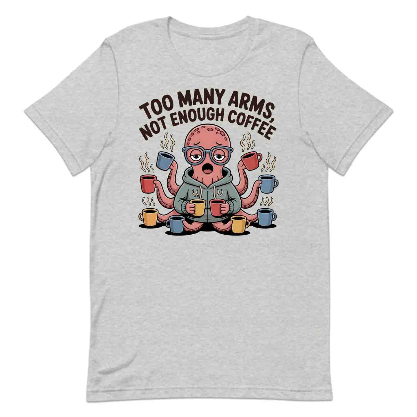 Octopus Coffee T-Shirt, Caffeine Addict Sweatshirt, Funny Quirky Hoodie | PRODUCT CODE: OWERBKXC