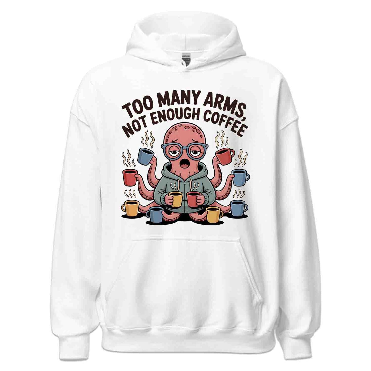 Octopus Coffee T-Shirt, Caffeine Addict Sweatshirt, Funny Quirky Hoodie | PRODUCT CODE: OWERBKXC