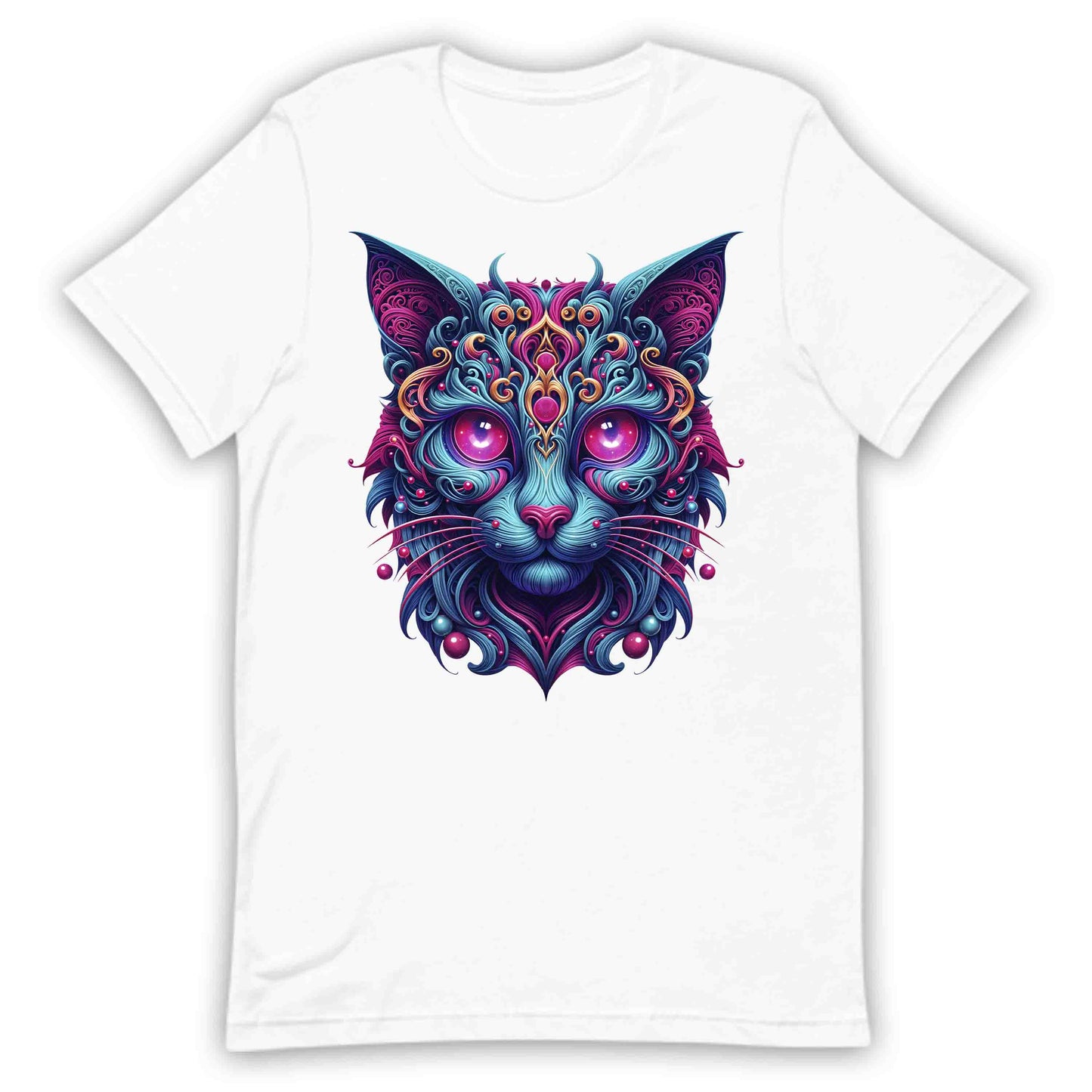 Psychedelic Cat Trippy Neon Kitty Artistic Cosmic Feline Art Mystical Fantasy Animal | PRODUCT CODE: PHDLCTAPYNOY
