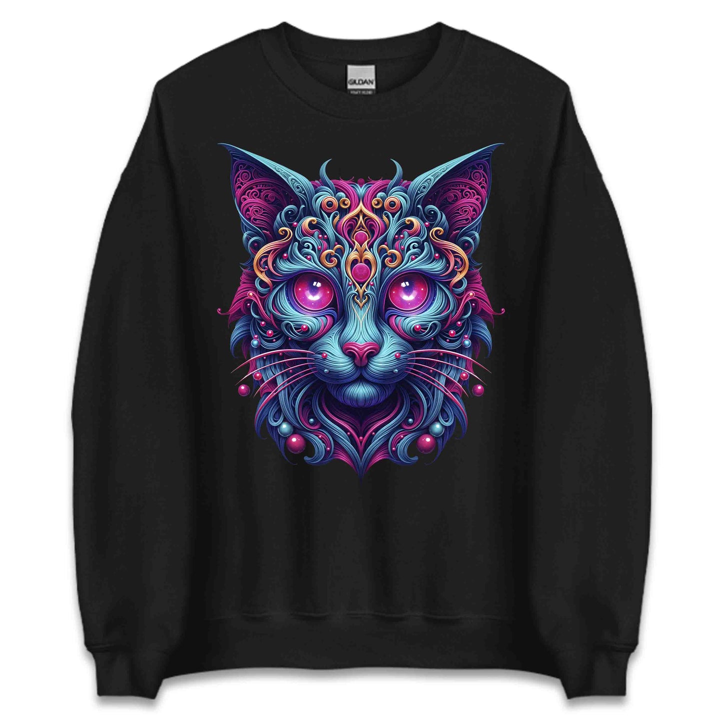 Psychedelic Cat Trippy Neon Kitty Artistic Cosmic Feline Art Mystical Fantasy Animal | PRODUCT CODE: PHDLCTAPYNOY
