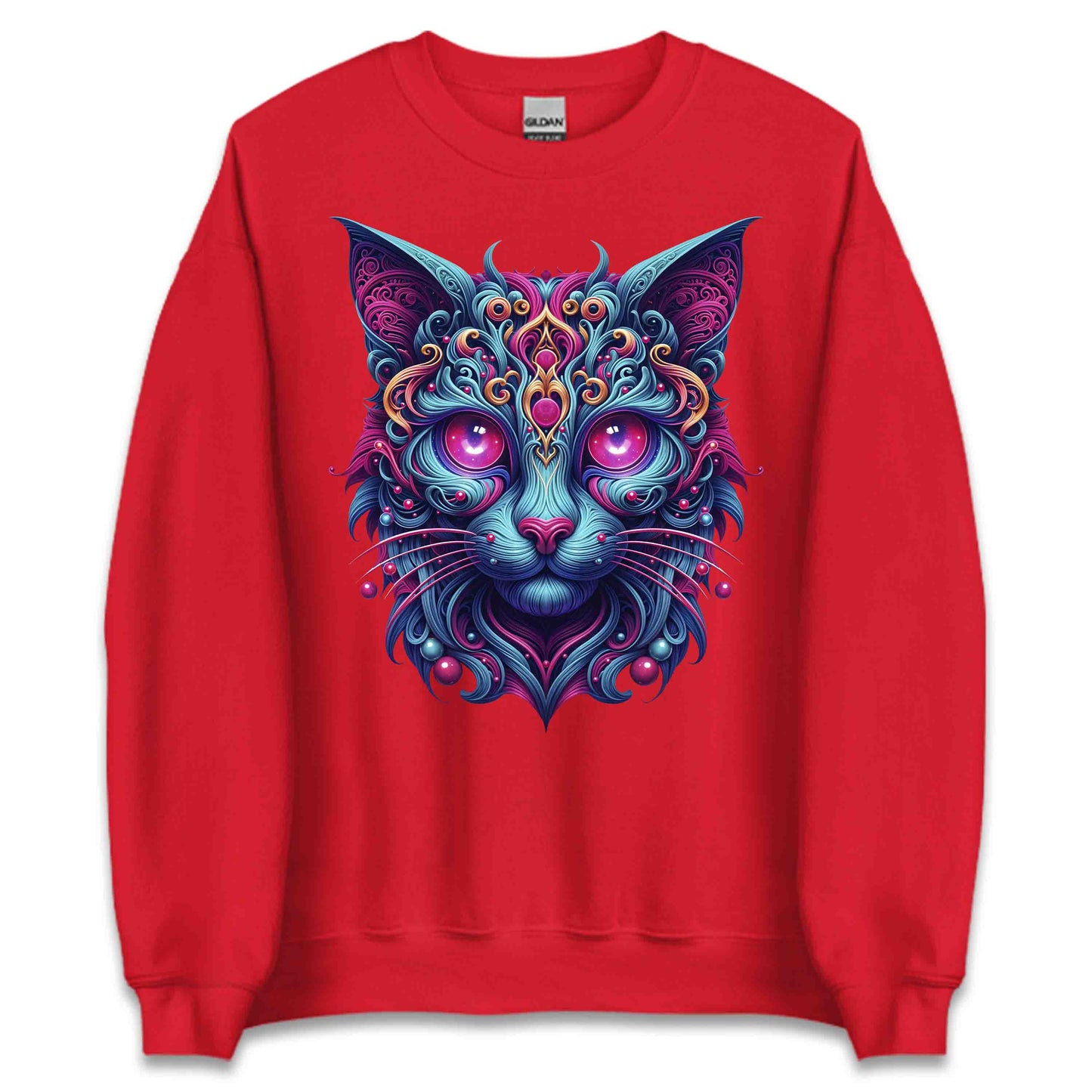Psychedelic Cat Trippy Neon Kitty Artistic Cosmic Feline Art Mystical Fantasy Animal | PRODUCT CODE: PHDLCTAPYNOY