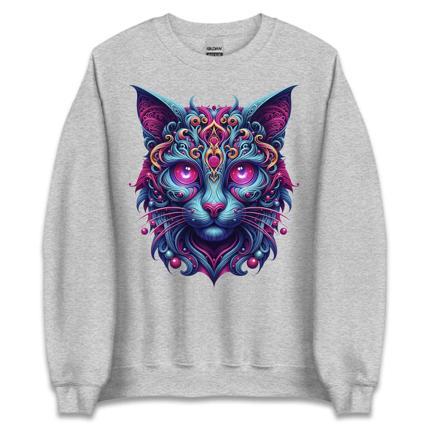 Psychedelic Cat Trippy Neon Kitty Artistic Cosmic Feline Art Mystical Fantasy Animal | PRODUCT CODE: PHDLCTAPYNOY