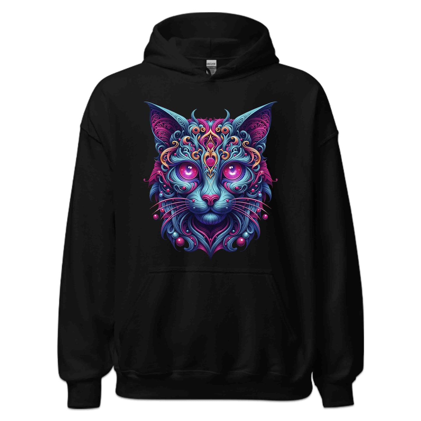 Psychedelic Cat Trippy Neon Kitty Artistic Cosmic Feline Art Mystical Fantasy Animal | PRODUCT CODE: PHDLCTAPYNOY