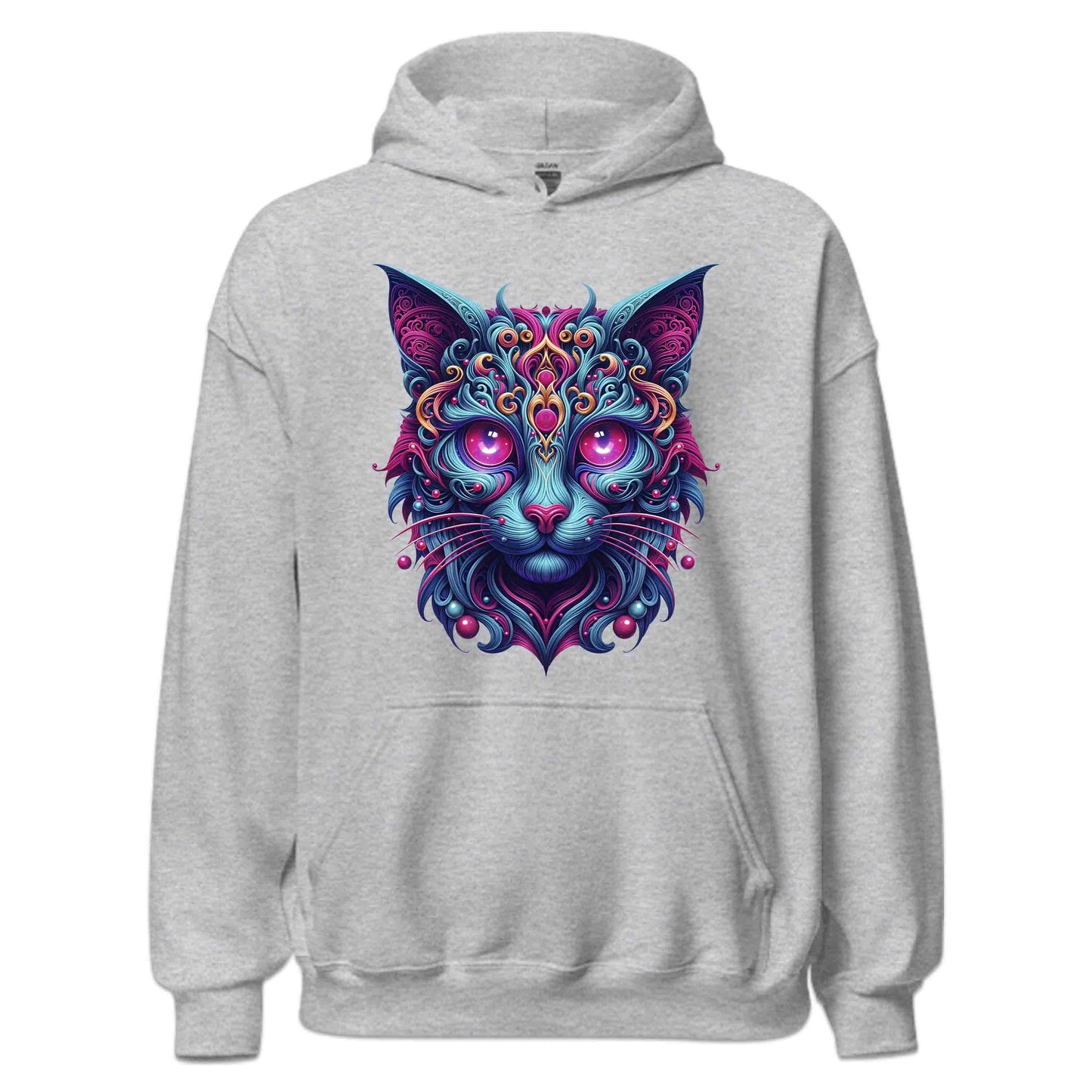 Psychedelic Cat Trippy Neon Kitty Artistic Cosmic Feline Art Mystical Fantasy Animal | PRODUCT CODE: PHDLCTAPYNOY