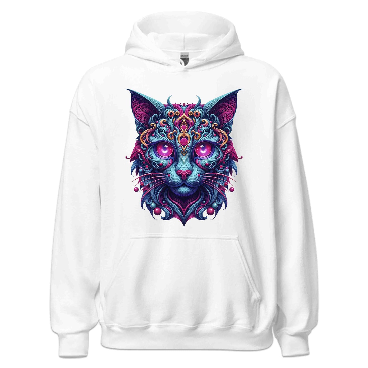 Psychedelic Cat Trippy Neon Kitty Artistic Cosmic Feline Art Mystical Fantasy Animal | PRODUCT CODE: PHDLCTAPYNOY