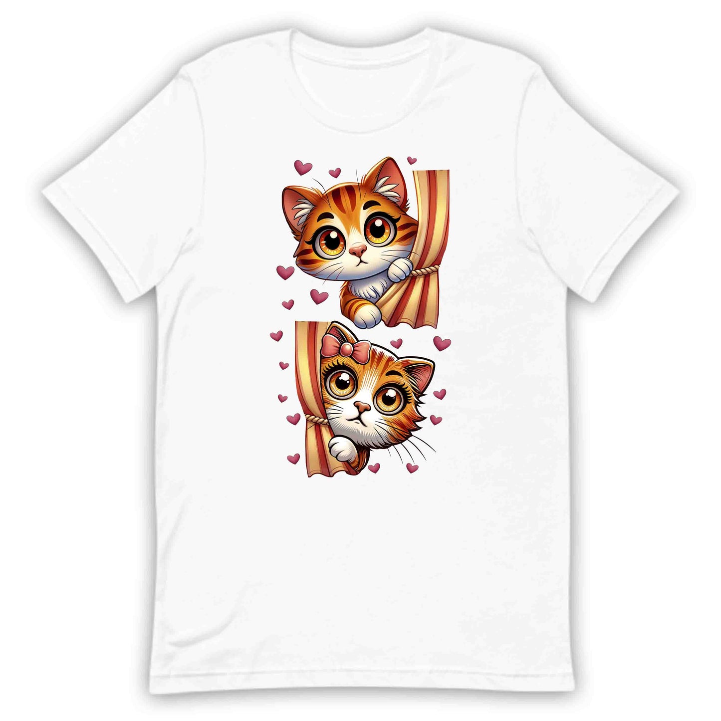 Peekaboo Cats Valentine’s Lovable Kittens Peeking from Curtains | PRODUCT CODE: PKBCTVIBWQRH