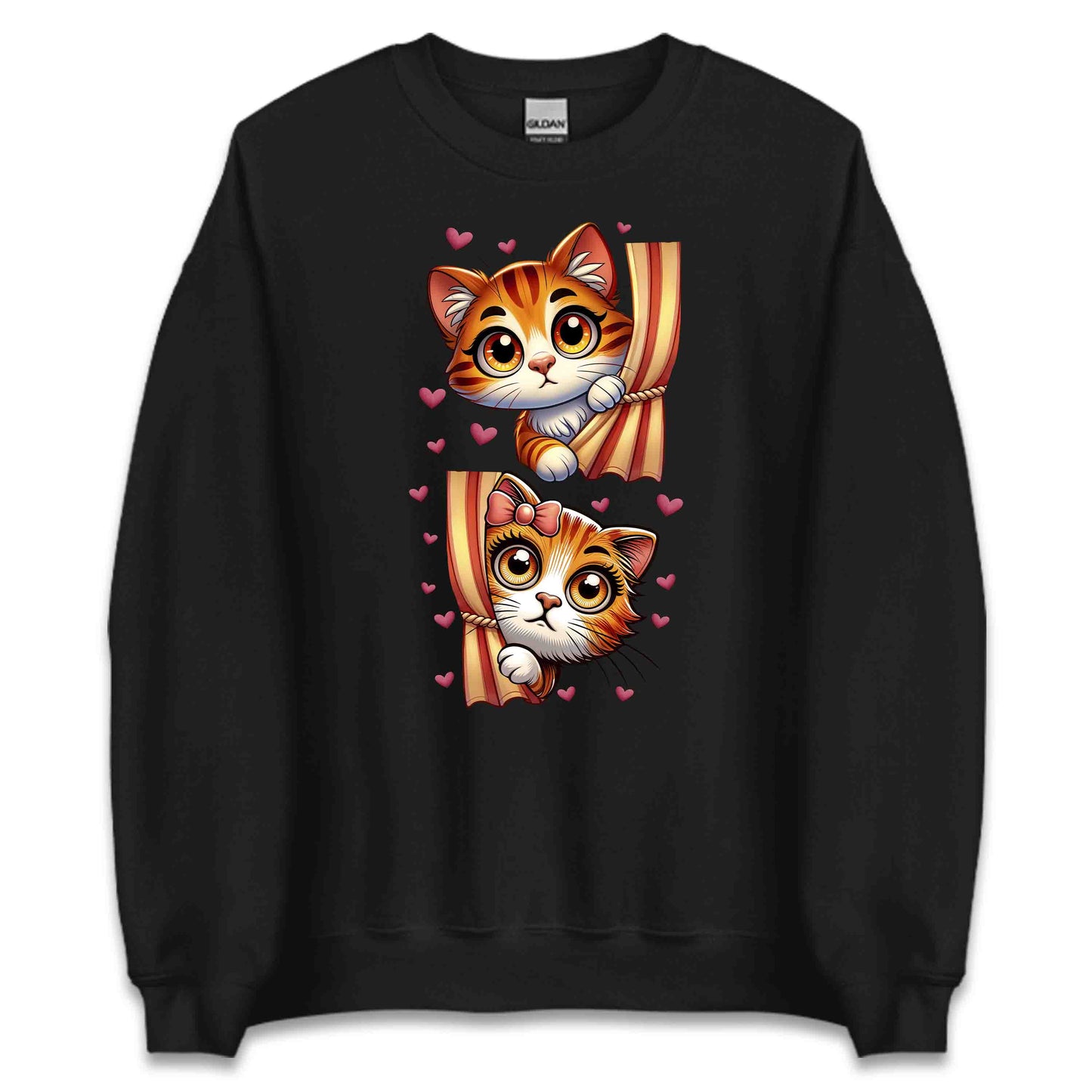 Peekaboo Cats Valentine’s Lovable Kittens Peeking from Curtains | PRODUCT CODE: PKBCTVIBWQRH