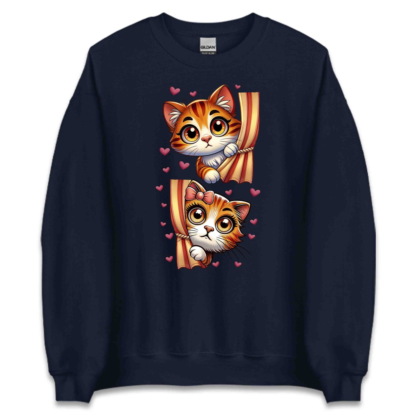 Peekaboo Cats Valentine’s Lovable Kittens Peeking from Curtains | PRODUCT CODE: PKBCTVIBWQRH