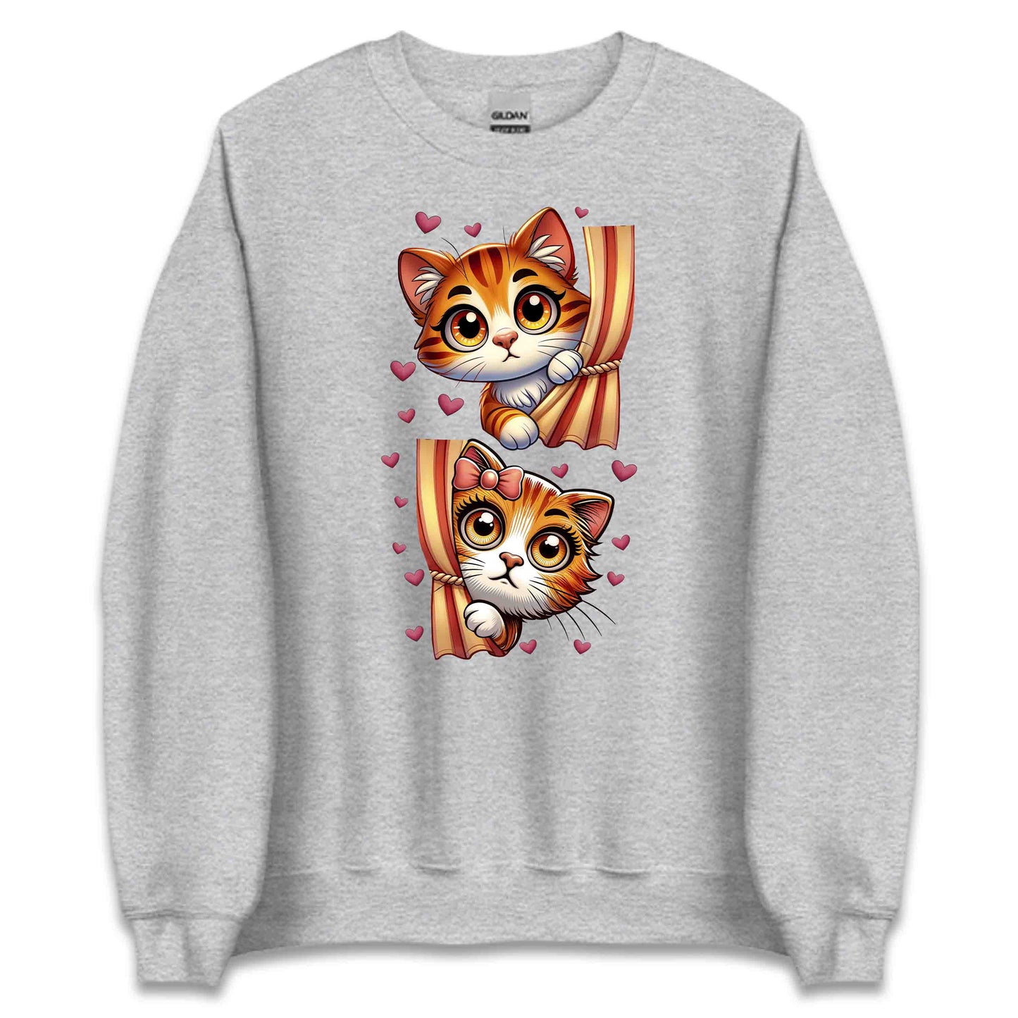 Peekaboo Cats Valentine’s Lovable Kittens Peeking from Curtains | PRODUCT CODE: PKBCTVIBWQRH