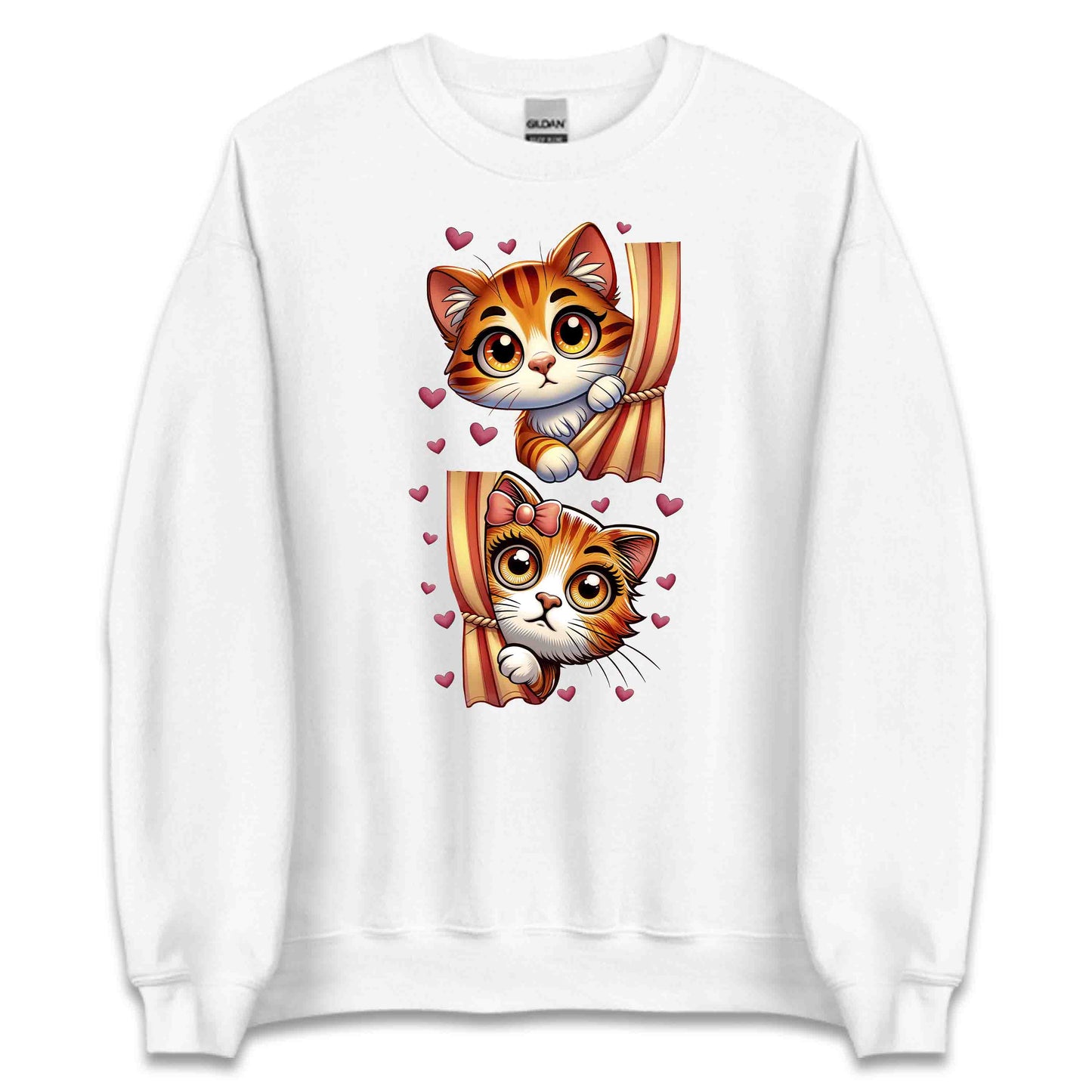 Peekaboo Cats Valentine’s Lovable Kittens Peeking from Curtains | PRODUCT CODE: PKBCTVIBWQRH