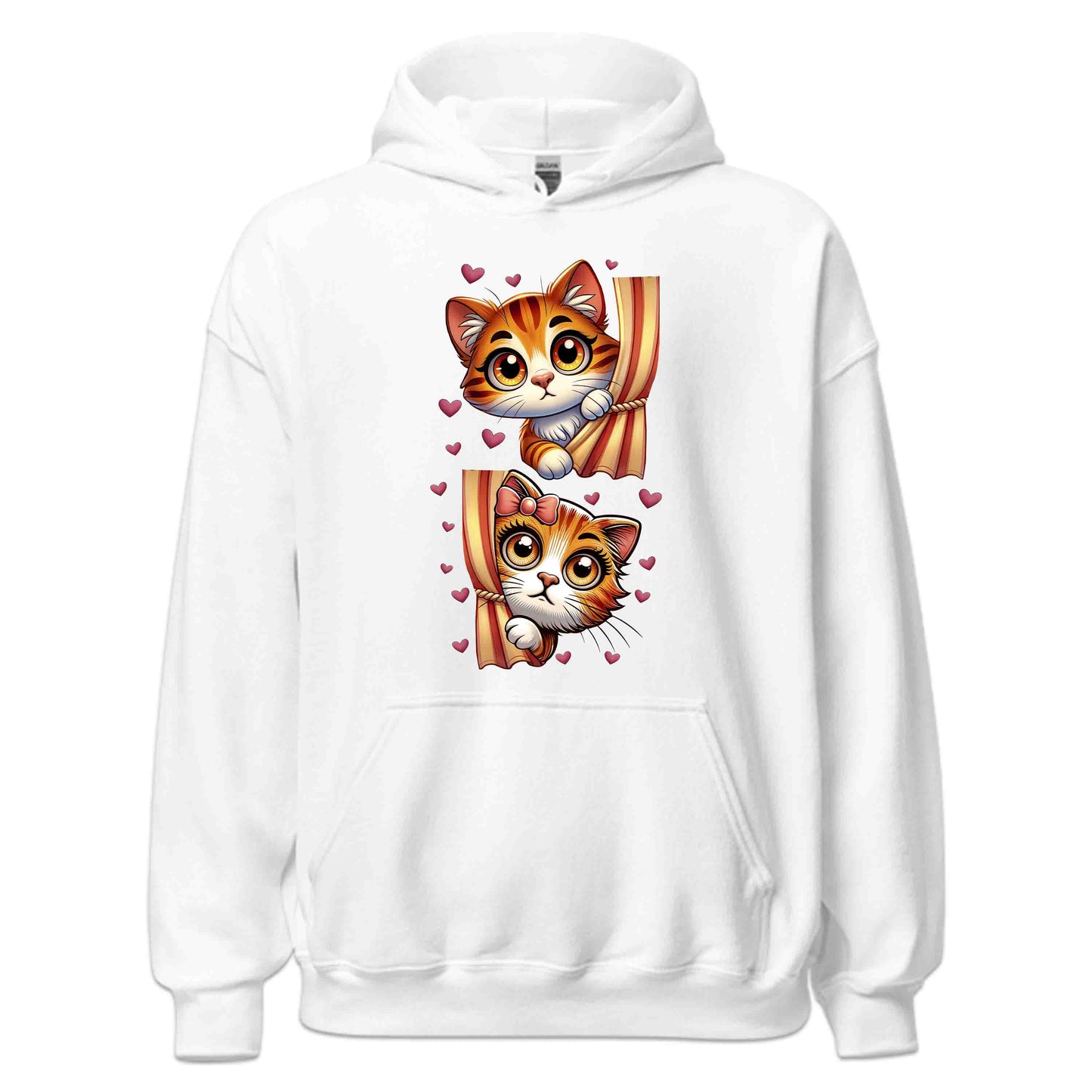 Peekaboo Cats Valentine’s Lovable Kittens Peeking from Curtains | PRODUCT CODE: PKBCTVIBWQRH