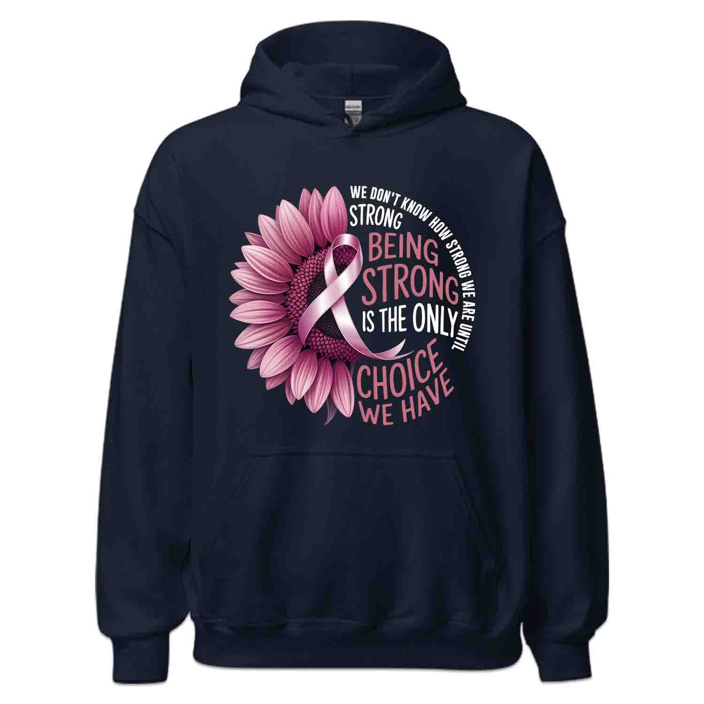 Pink Sunflower Ribbon T-Shirt, Breast Cancer Warrior Sweatshirt, Strong Survivor Hoodie | PRODUCT CODE: PKEWNSDKJ