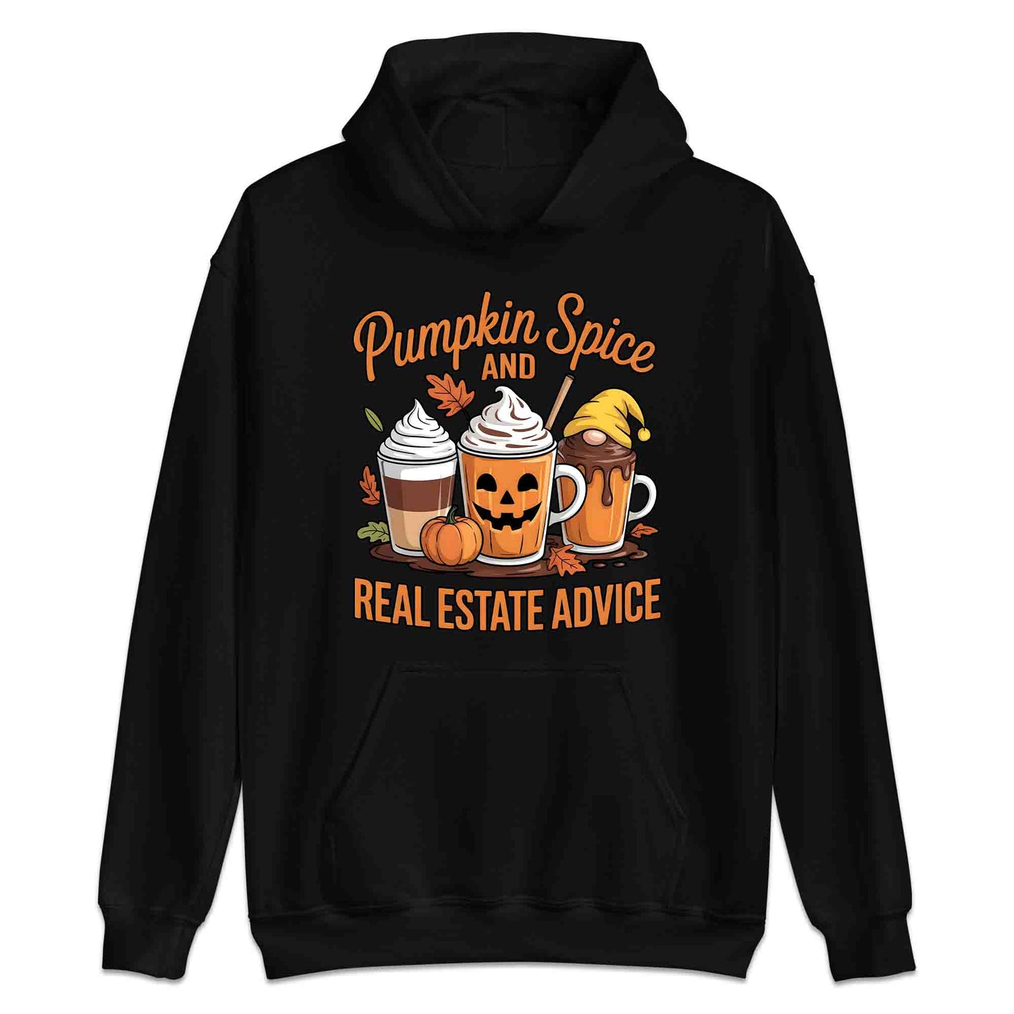 Pumpkin Spice & Real Estate T-Shirt, Fall Coffee Sweatshirt, Autumn Leaves Hoodie | PRODUCT CODE: PKWRMBSLD