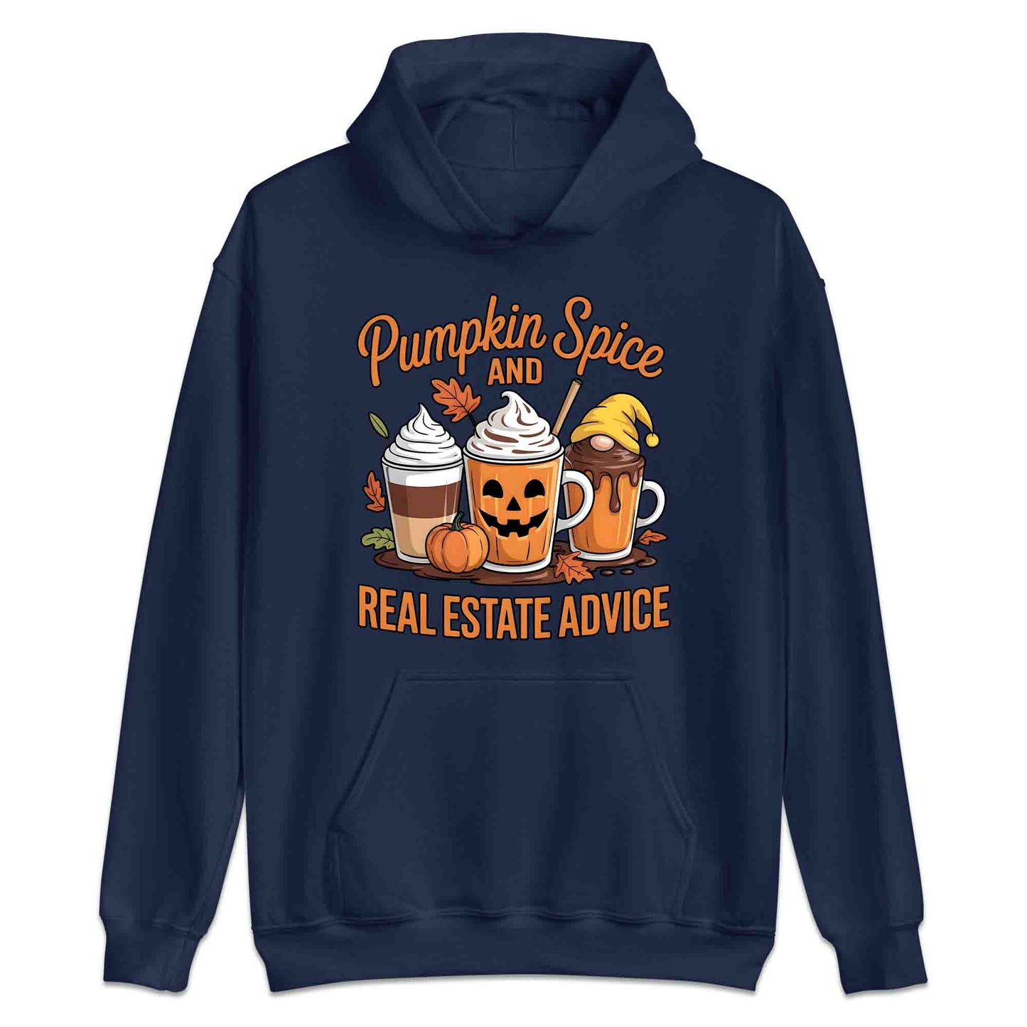 Pumpkin Spice & Real Estate T-Shirt, Fall Coffee Sweatshirt, Autumn Leaves Hoodie | PRODUCT CODE: PKWRMBSLD