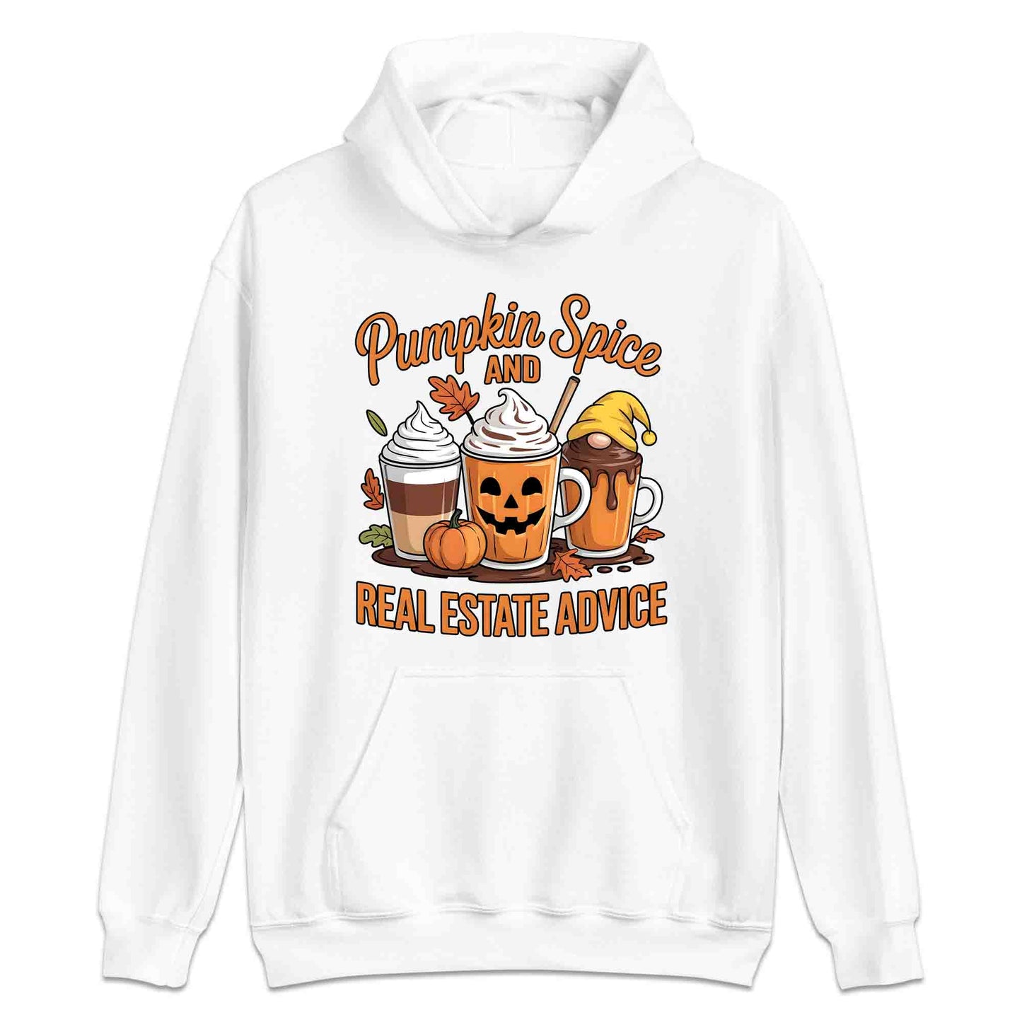 Pumpkin Spice & Real Estate T-Shirt, Fall Coffee Sweatshirt, Autumn Leaves Hoodie | PRODUCT CODE: PKWRMBSLD