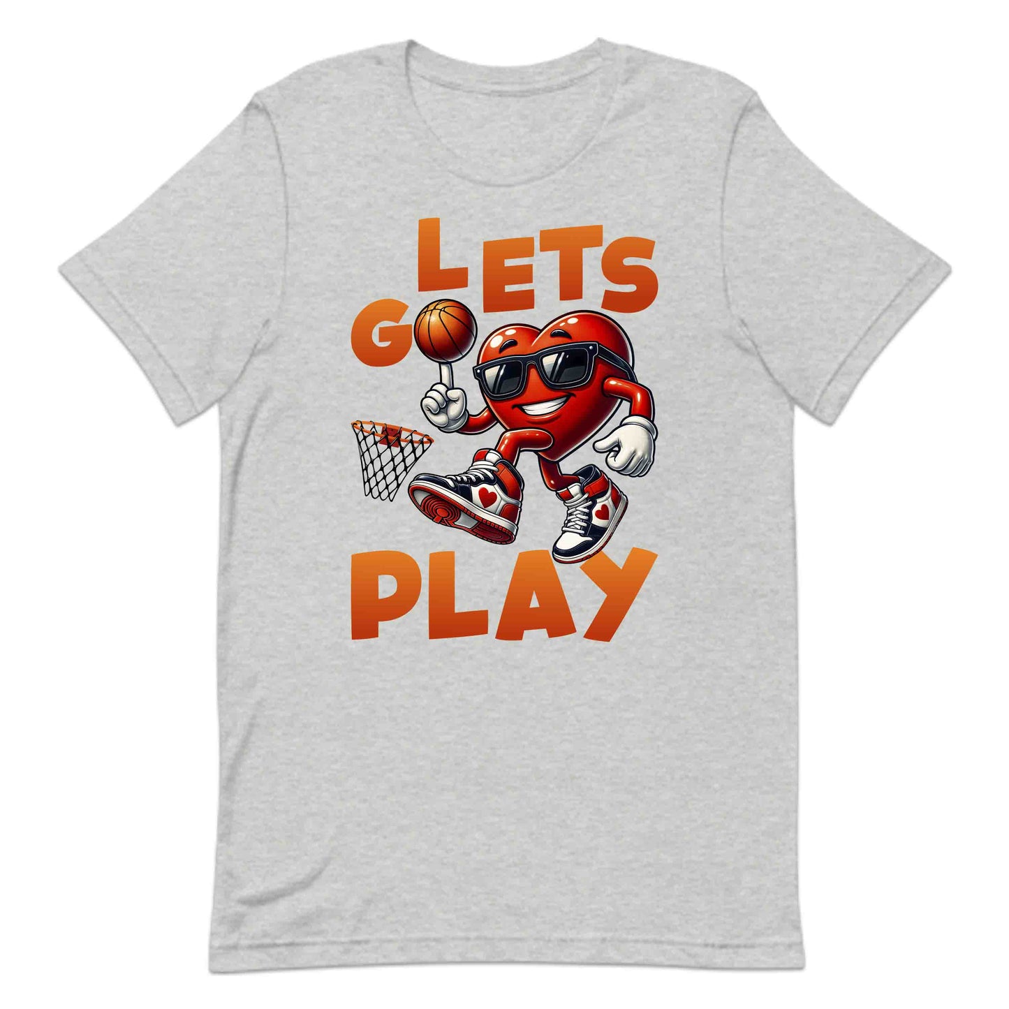 Playful Basketball Heart Let's Go Play Basketball Epic Sports | PRODUCT CODE: PLFYBKASTHRA