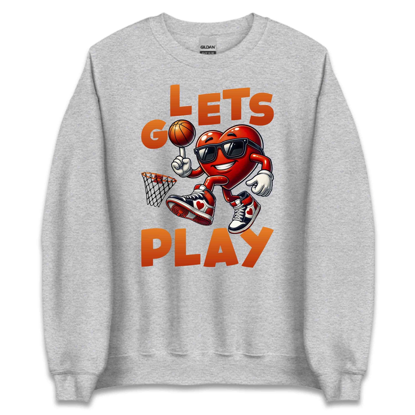 Playful Basketball Heart Let's Go Play Basketball Epic Sports | PRODUCT CODE: PLFYBKASTHRA