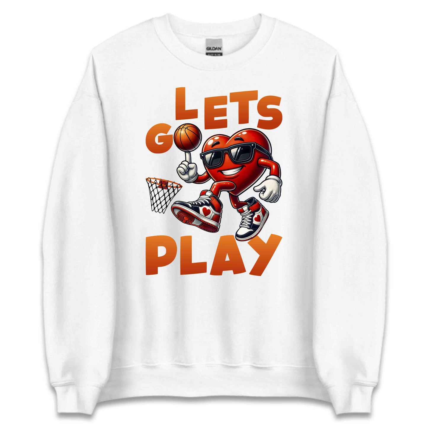 Playful Basketball Heart Let's Go Play Basketball Epic Sports | PRODUCT CODE: PLFYBKASTHRA