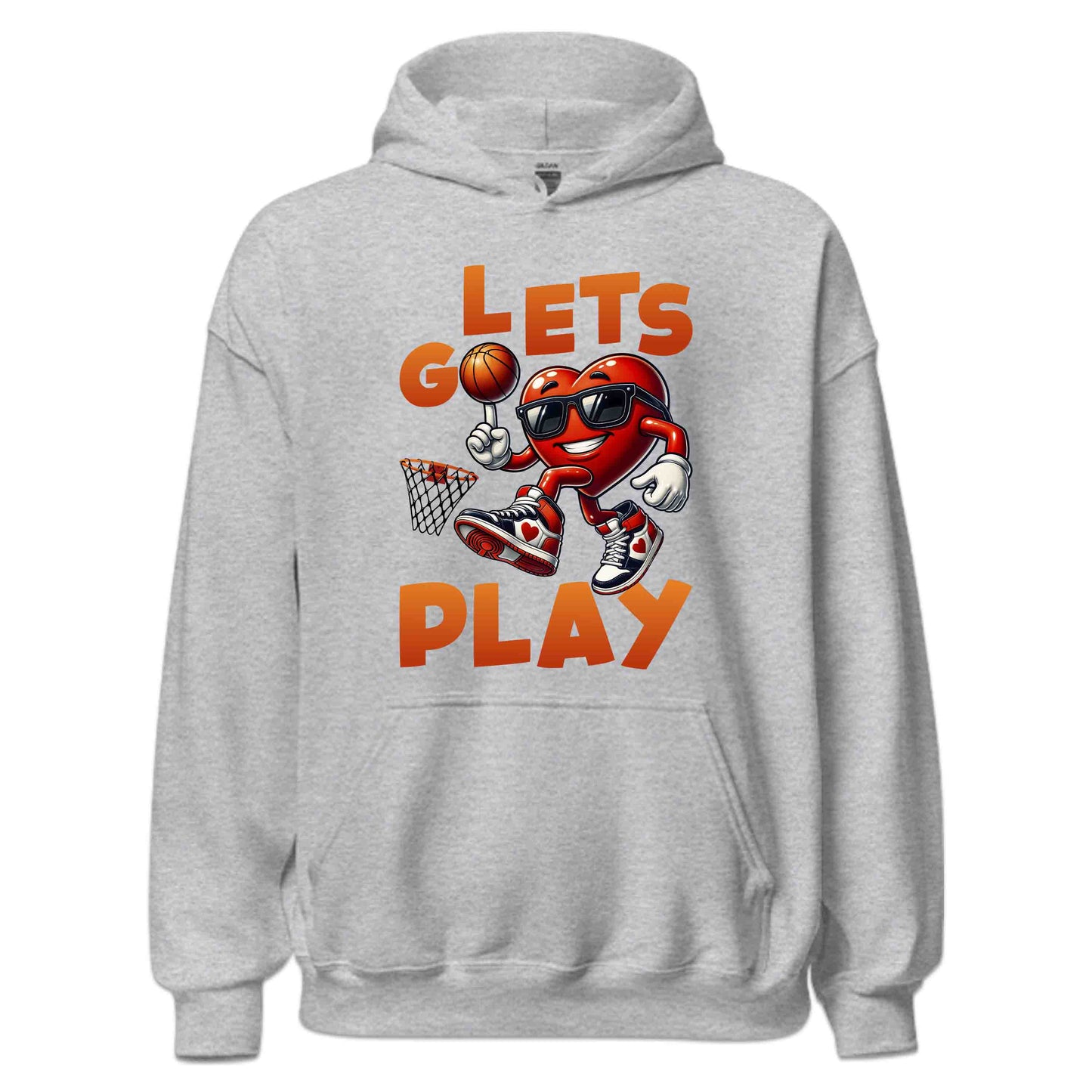 Playful Basketball Heart Let's Go Play Basketball Epic Sports | PRODUCT CODE: PLFYBKASTHRA
