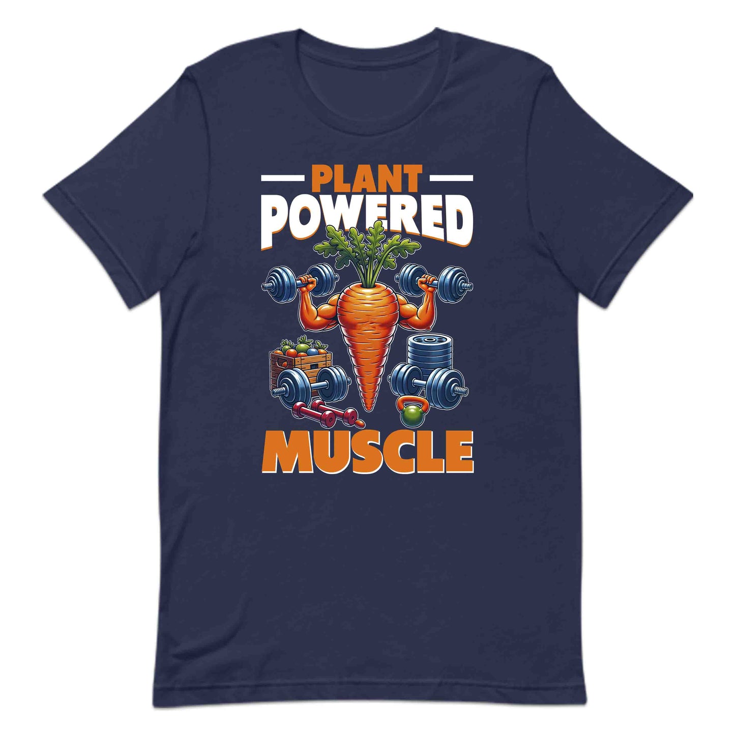Plant Powered Muscle Gym Carrot Bodybuilder Vegan Fitness Lovers | PRODUCT CODE: PLTWREMULYGMC