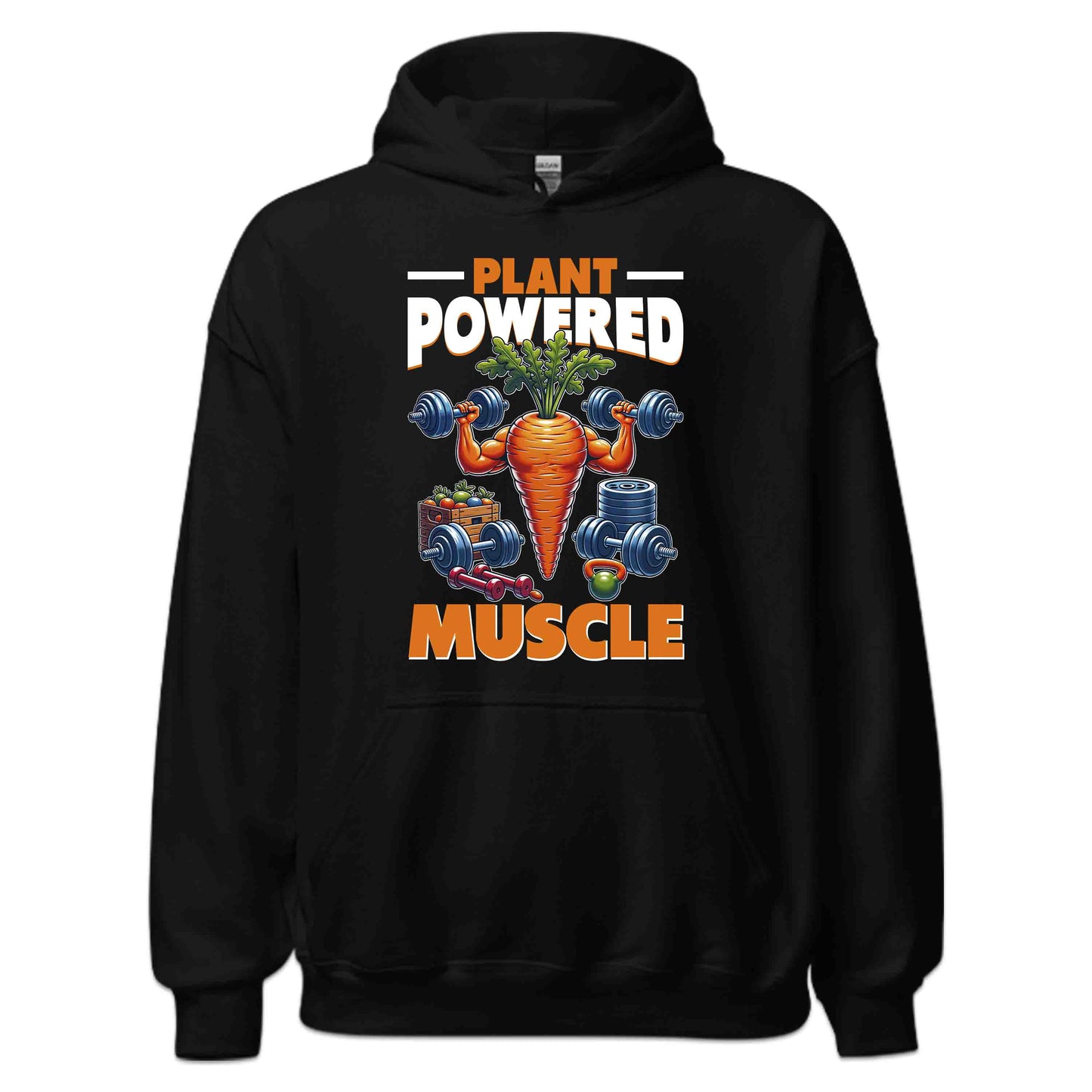 Plant Powered Muscle Gym Carrot Bodybuilder Vegan Fitness Lovers | PRODUCT CODE: PLTWREMULYGMC