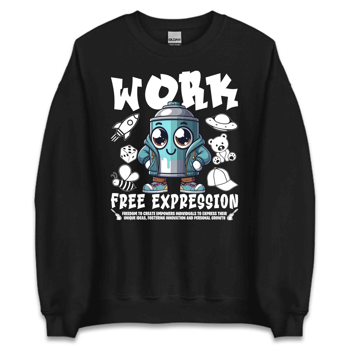Graffiti Spray Can Character Work Free Expression | PRODUCT CODE: PNTWRKEFEXS