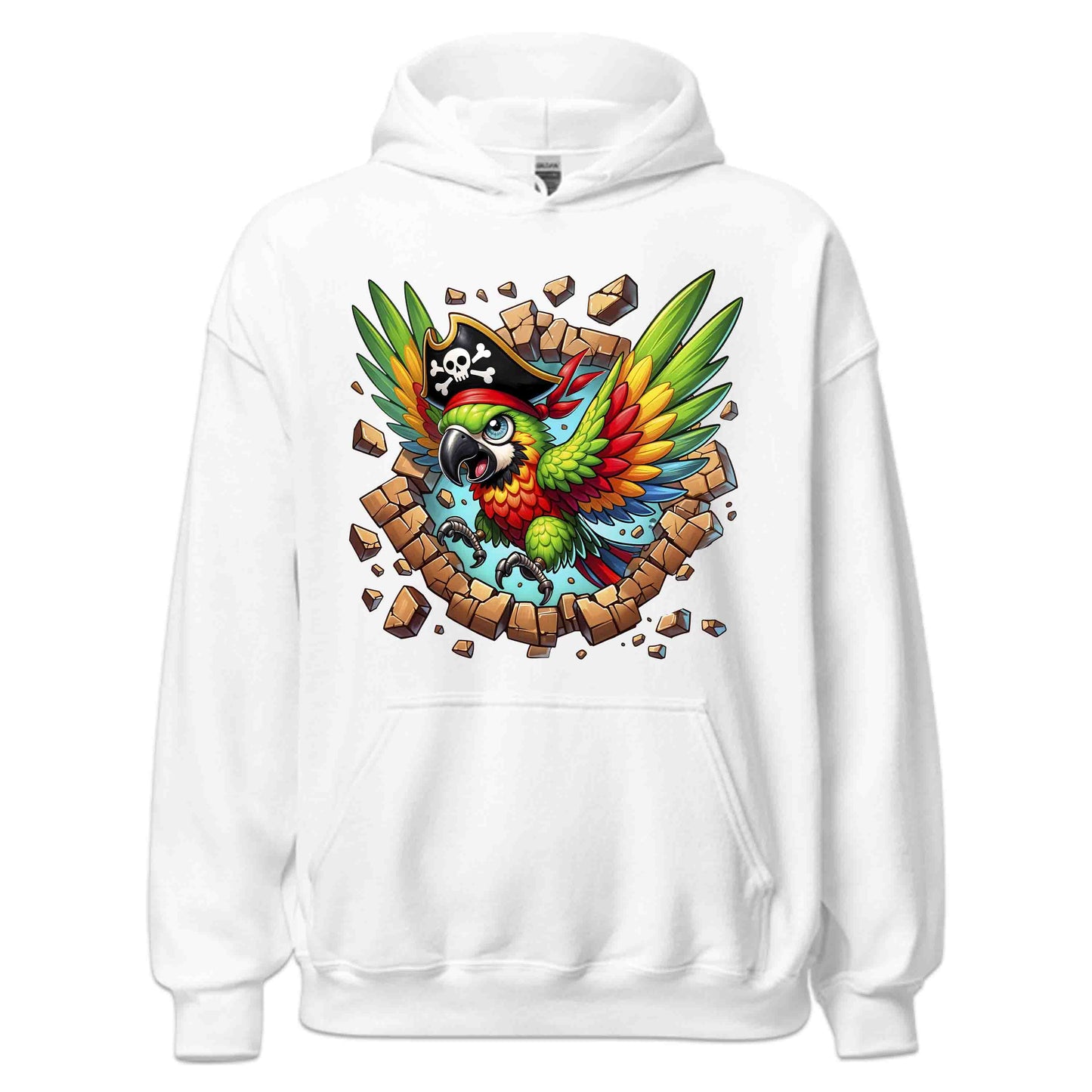 Pirate Parrot Breaking Through Brick Wall 3D Realistic Caribbean Adventure | PRODUCT CODE: PRETAOBKWCN