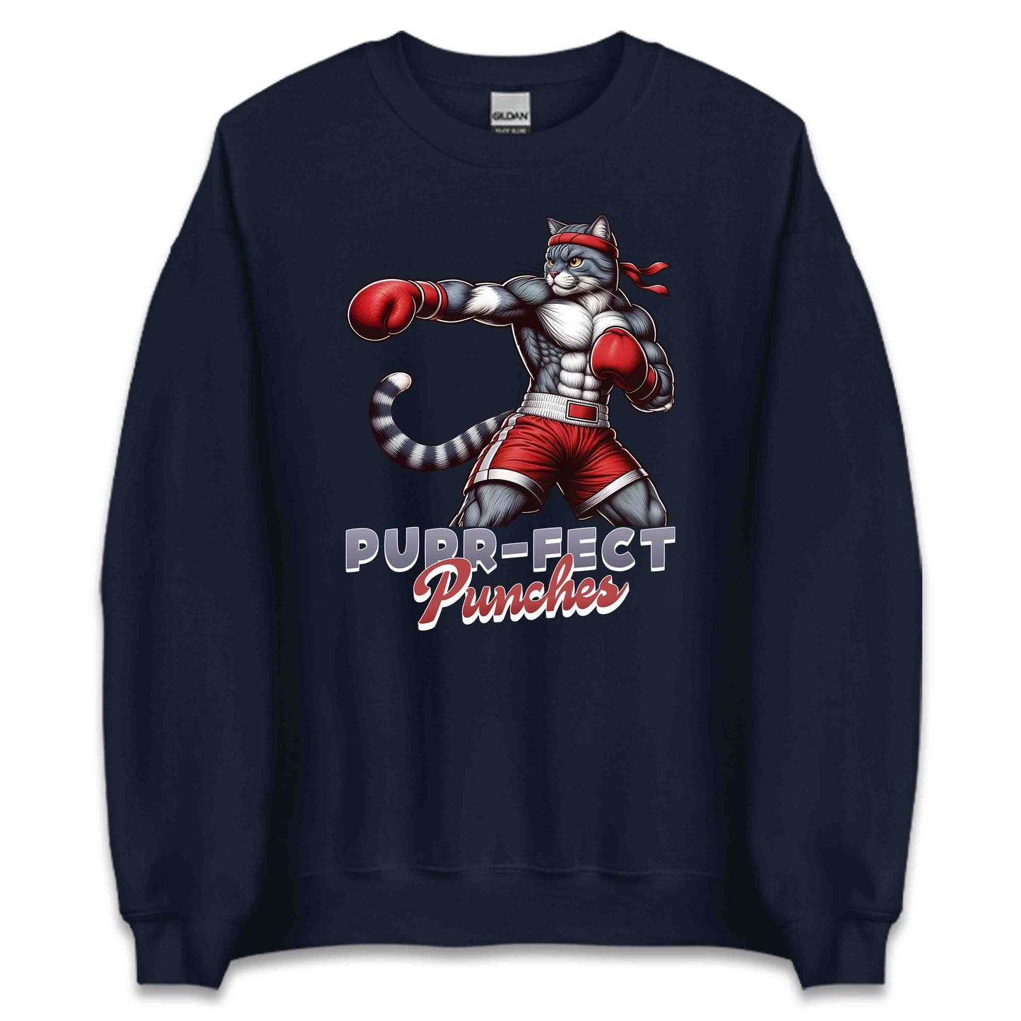 Purr-fect Punches Muscular Boxing Cat | PRODUCT CODE: PRFTCNHMUBXNA
