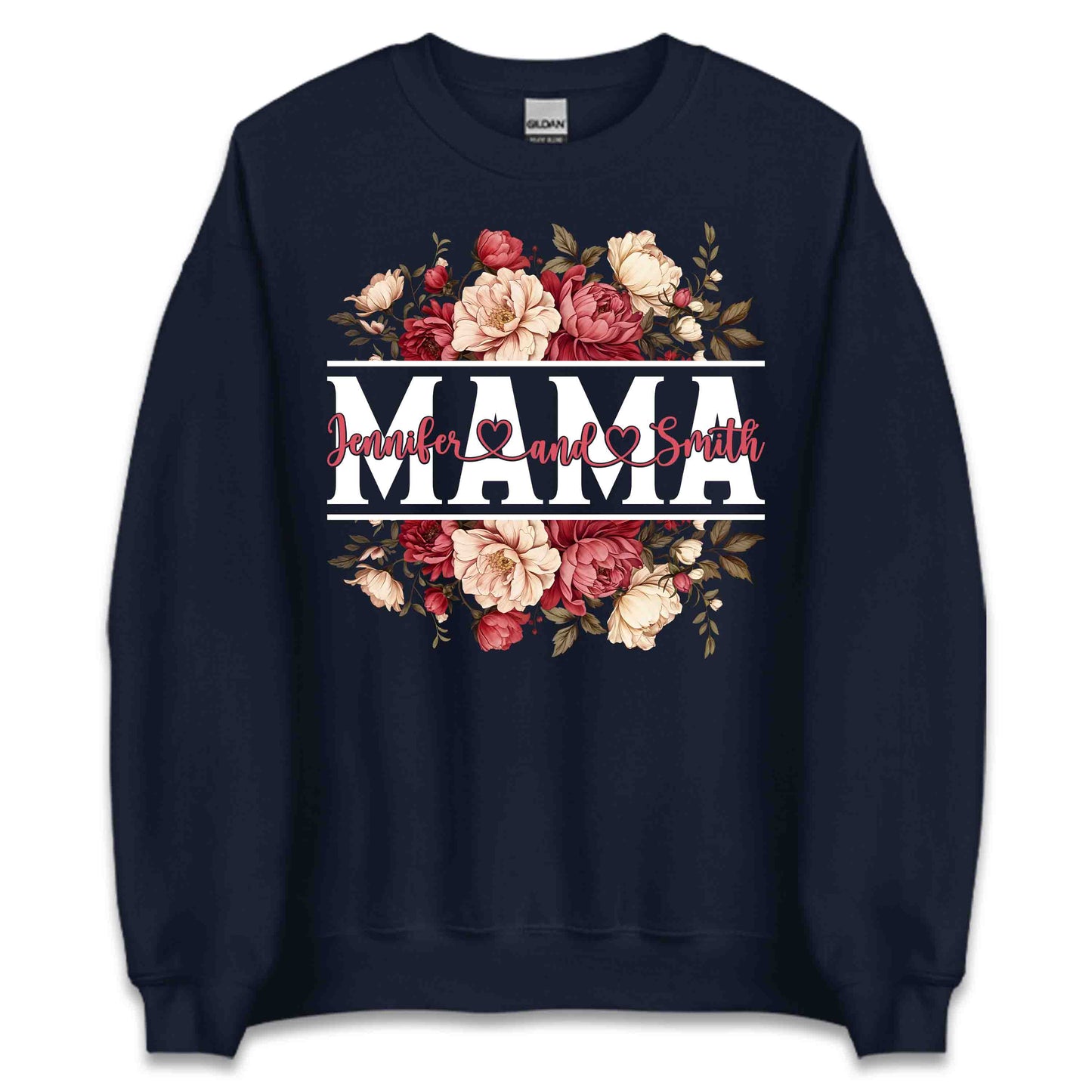 Personalized Floral Mama Custom Family Names with Elegant Flower Happy Mother’s Day | PRODUCT CODE: PRSLDFOMAHPYC