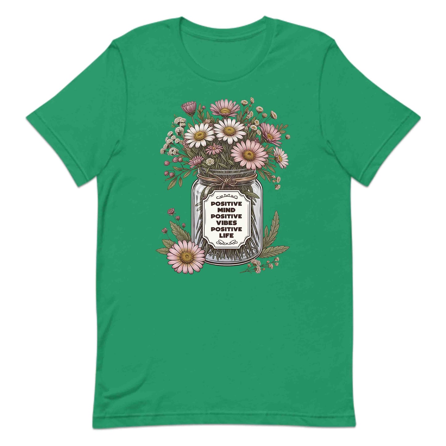 Positive Mind Positive Vibes Positive Life Floral Inspirational Quote | PRODUCT CODE: PSTVMNLFVBEOUT