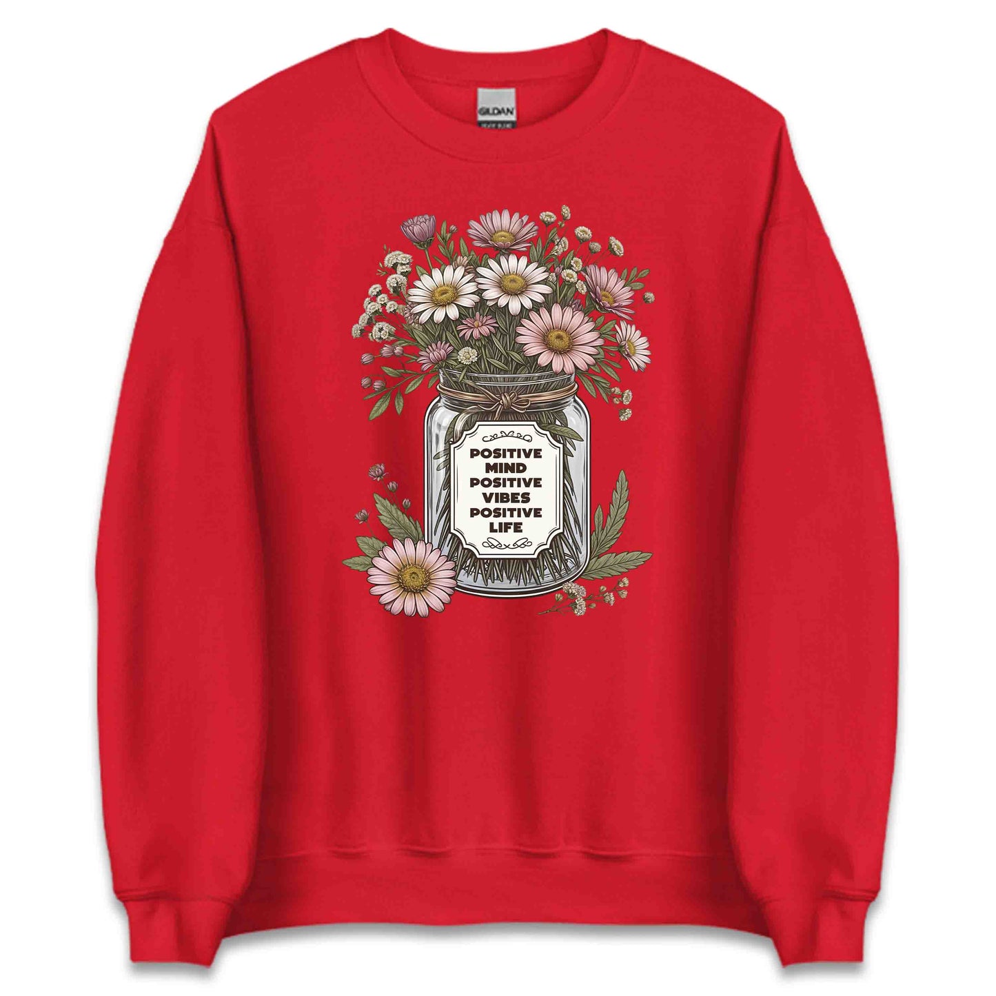 Positive Mind Positive Vibes Positive Life Floral Inspirational Quote | PRODUCT CODE: PSTVMNLFVBEOUT