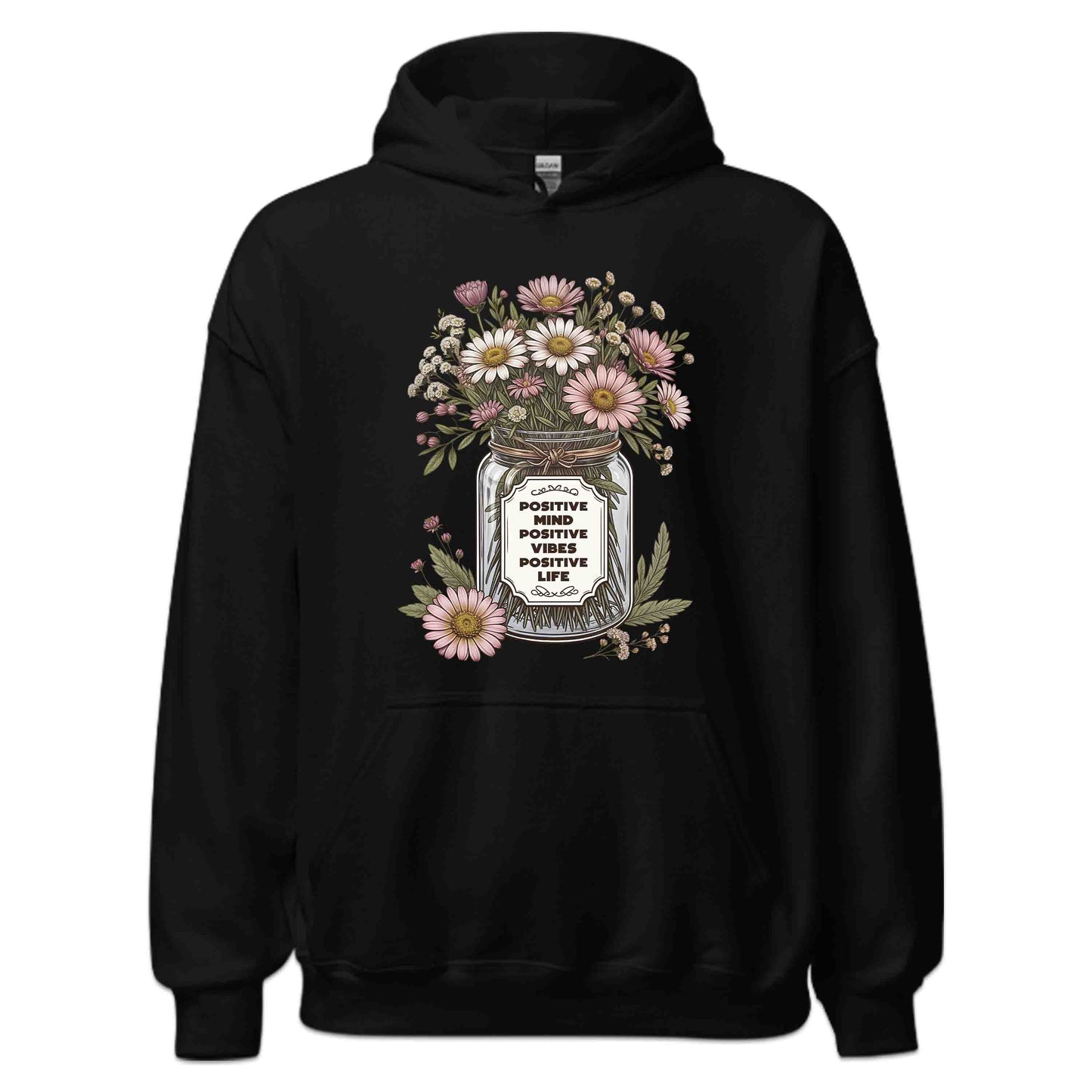 Positive Mind Positive Vibes Positive Life Floral Inspirational Quote | PRODUCT CODE: PSTVMNLFVBEOUT