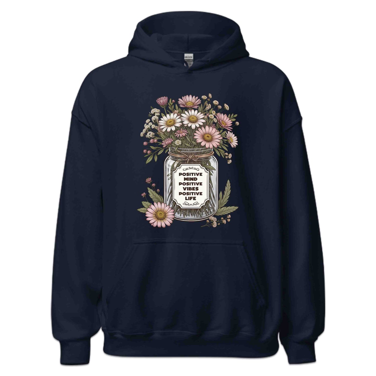 Positive Mind Positive Vibes Positive Life Floral Inspirational Quote | PRODUCT CODE: PSTVMNLFVBEOUT