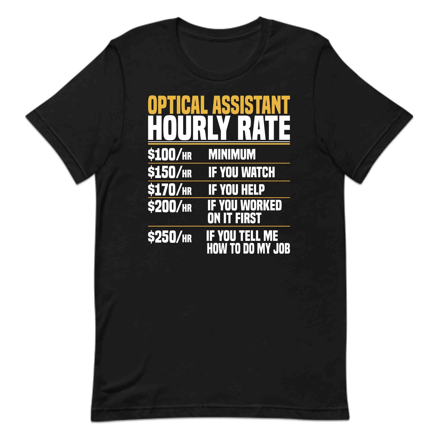 Optical Assistant Hourly Rate Optometrist Work Rate Eye Care Humor | PRODUCT CODE: PTCASNTHRULAE