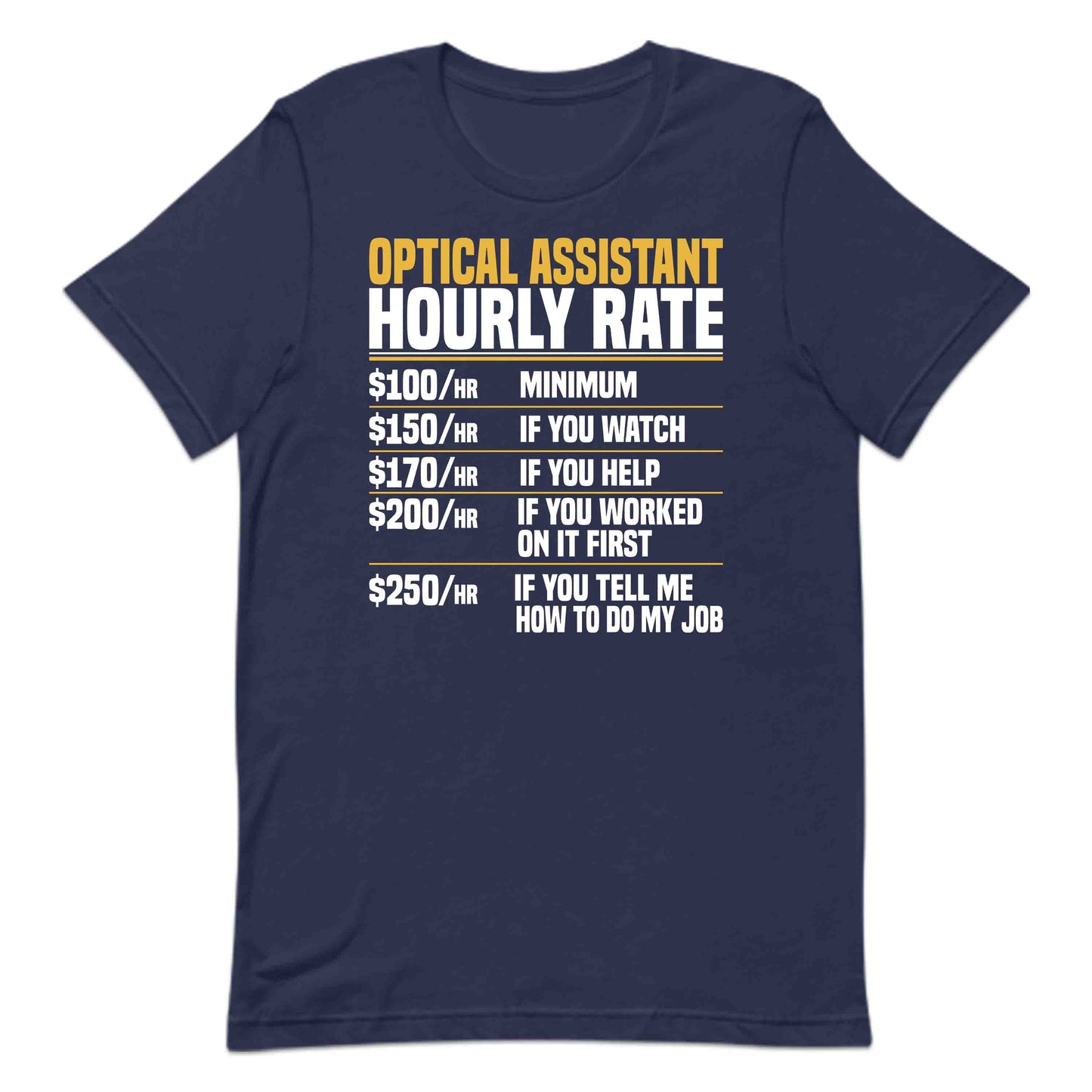 Optical Assistant Hourly Rate Optometrist Work Rate Eye Care Humor | PRODUCT CODE: PTCASNTHRULAE