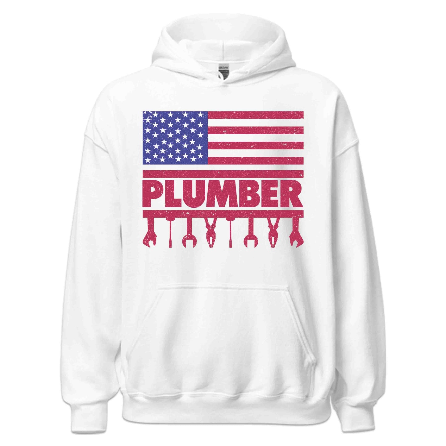 Patriotic Plumber USA Flag Plumbing Pipefitters & Handymen | PRODUCT CODE: PTCLMBURAMFT