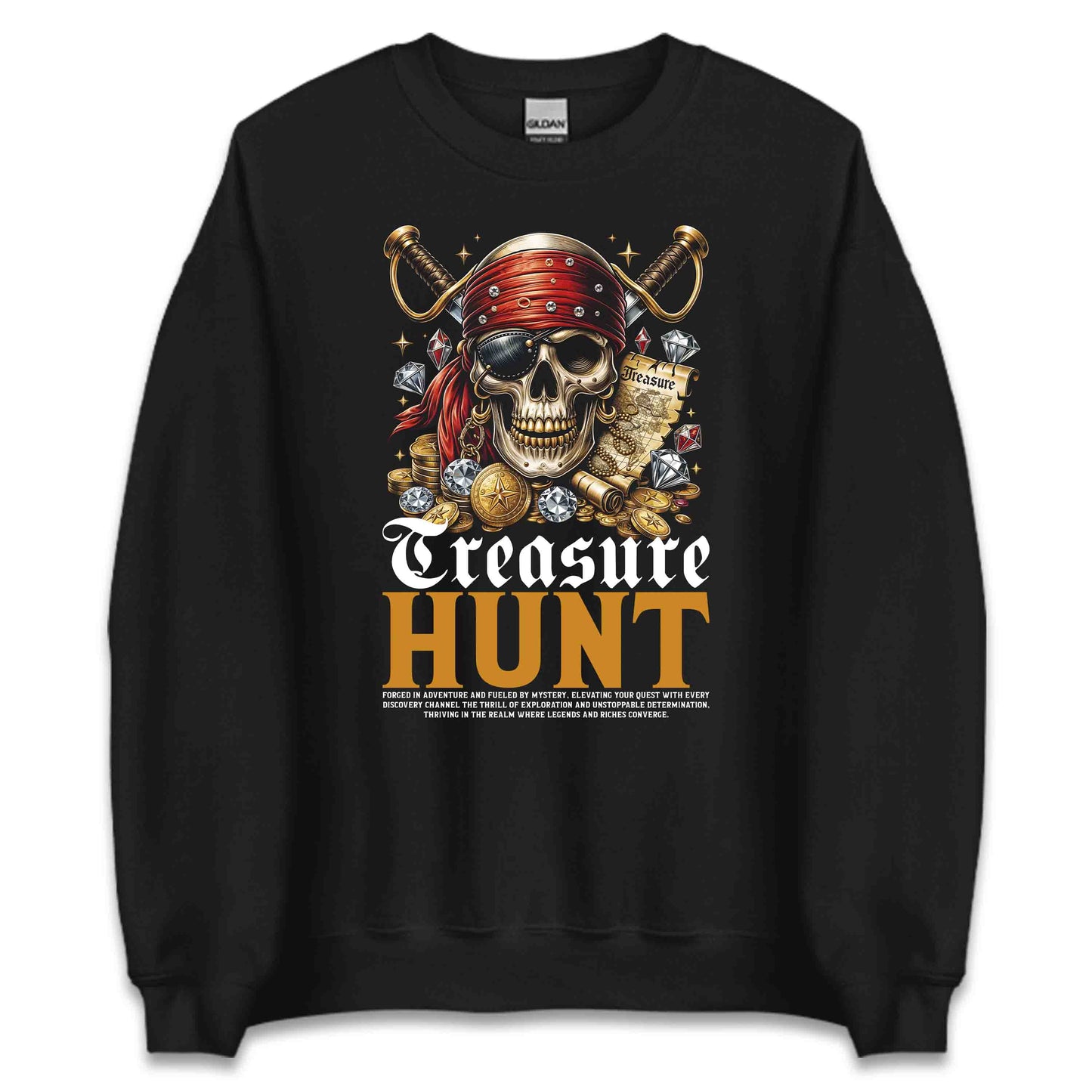 Pirate Treasure Hunt Skull Mystery Lovers Treasure Map & Gold Coins | PRODUCT CODE: PTRSUEHNMYLV