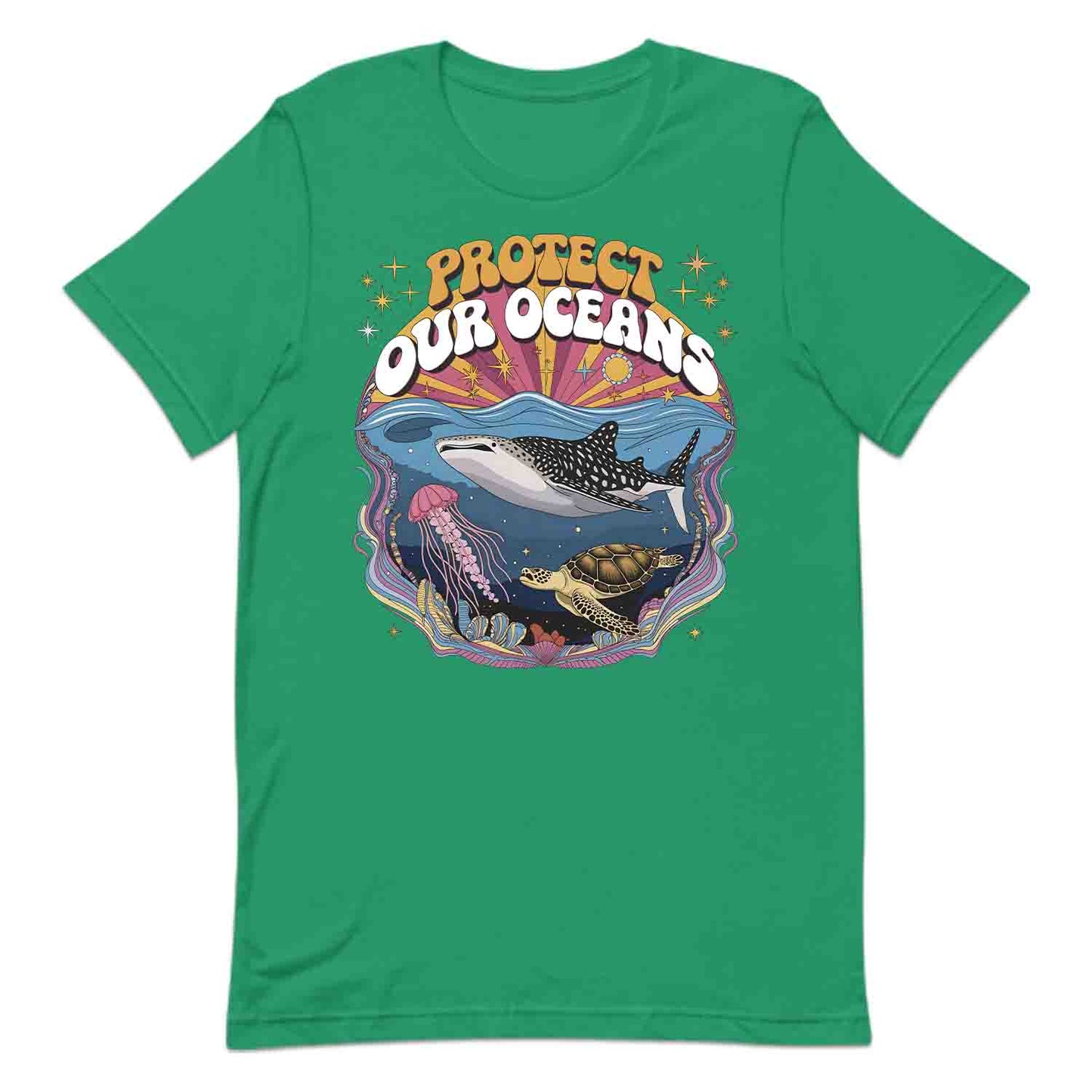 Protect Oceans T-Shirt, Psychedelic Sea Life Sweatshirt, Marine Wildlife Hoodie | PRODUCT CODE: PWOERHJDS