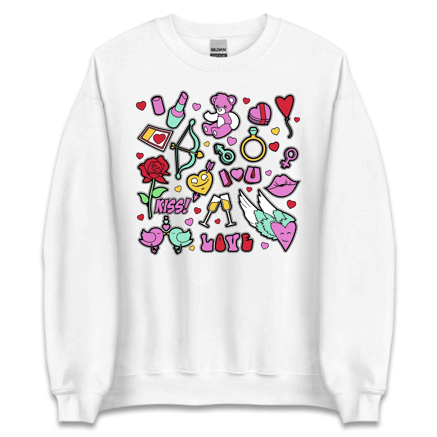 Playful Love Doodle Valentine's Day Romantic Love Icons | PRODUCT CODE: PYLVEDOVAYWNB