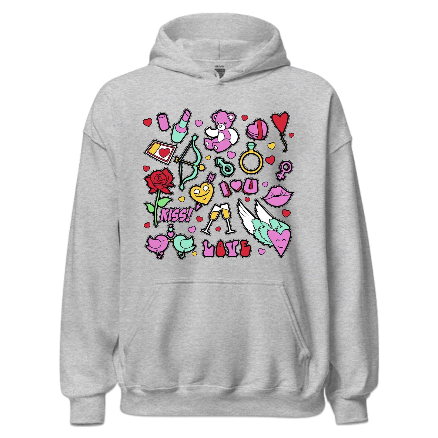 Playful Love Doodle Valentine's Day Romantic Love Icons | PRODUCT CODE: PYLVEDOVAYWNB
